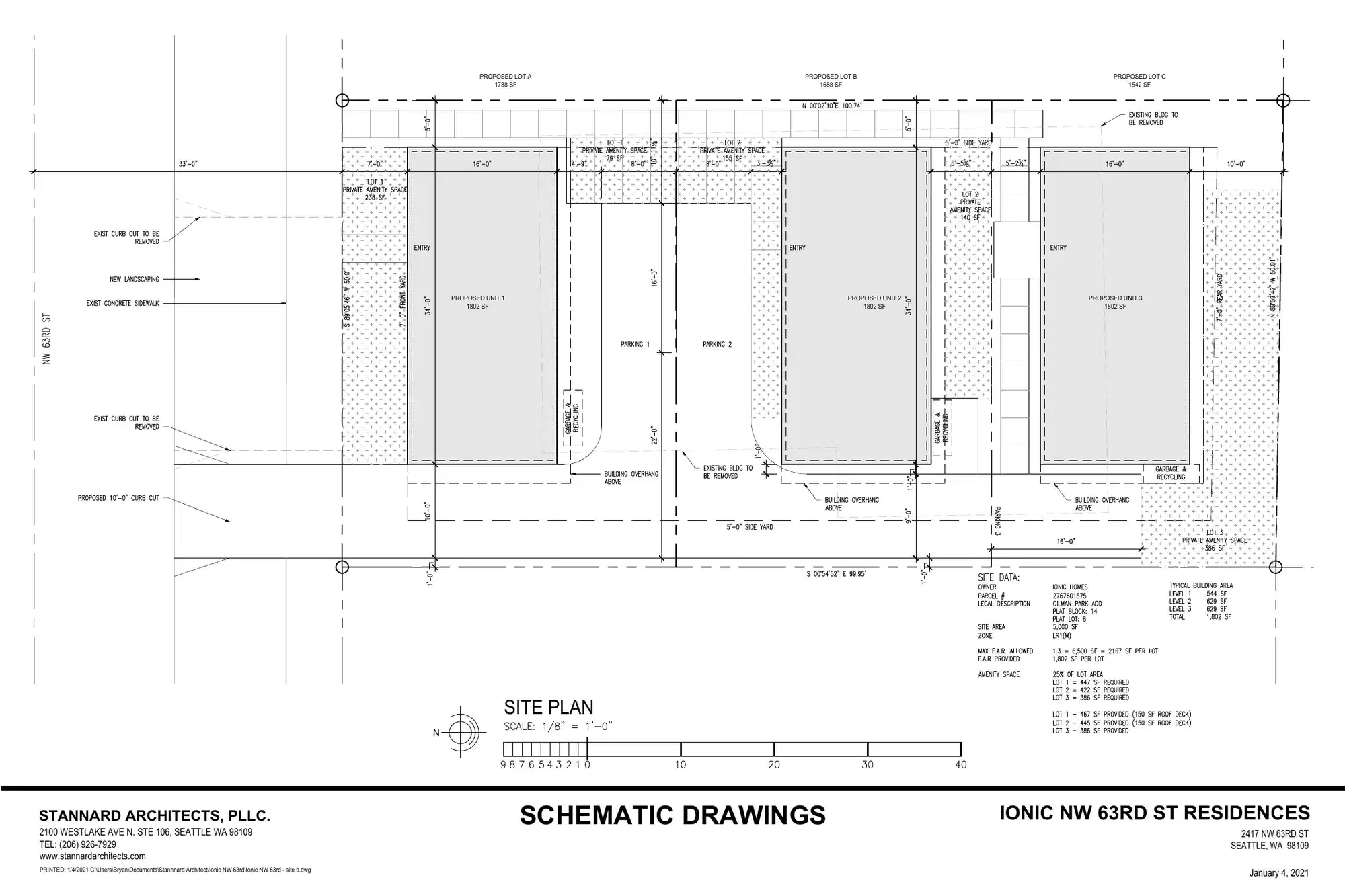 Site plan for 2419 NW 63rd St
