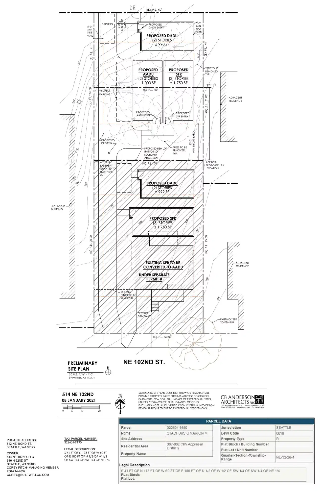 Site plan for 512 NE 102nd St
