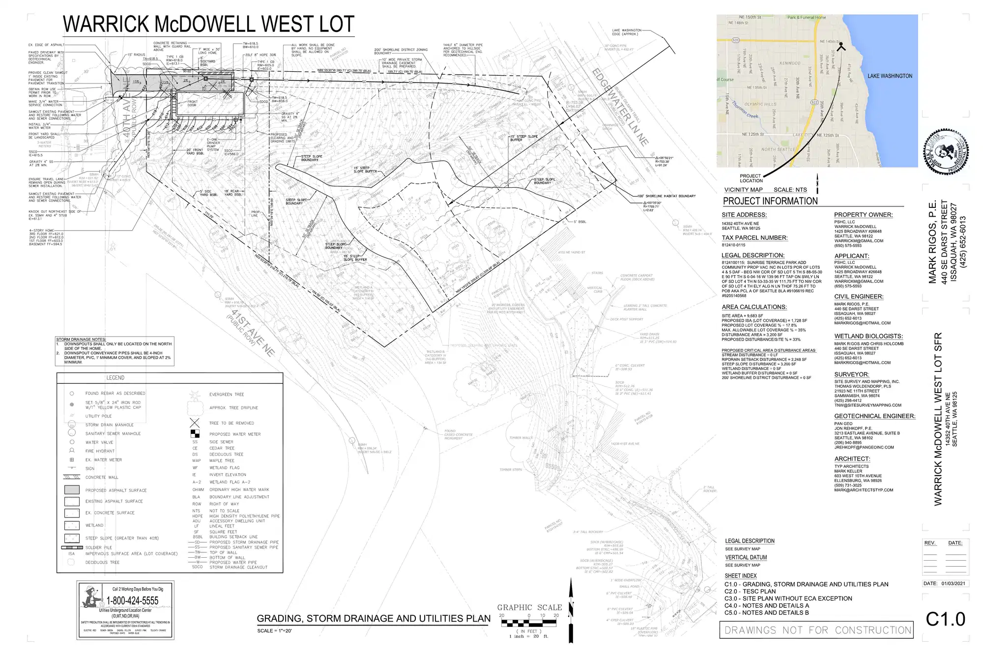 Site plan for 14350 40th Ave NE