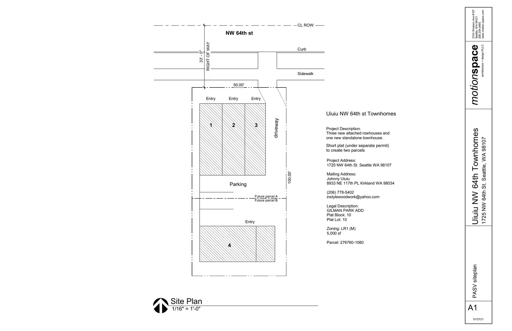 Site plan for 1727 NW 64th St