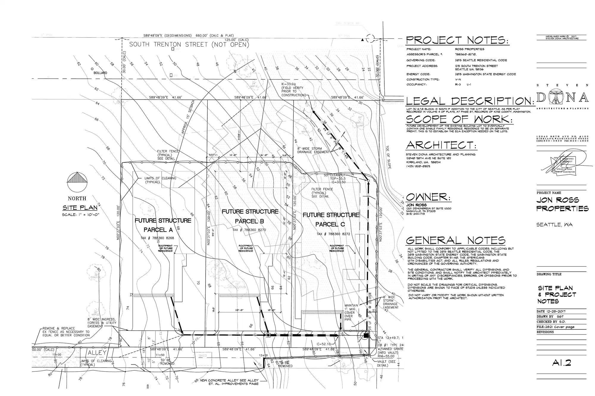 Site plan for 1215 S Trenton St