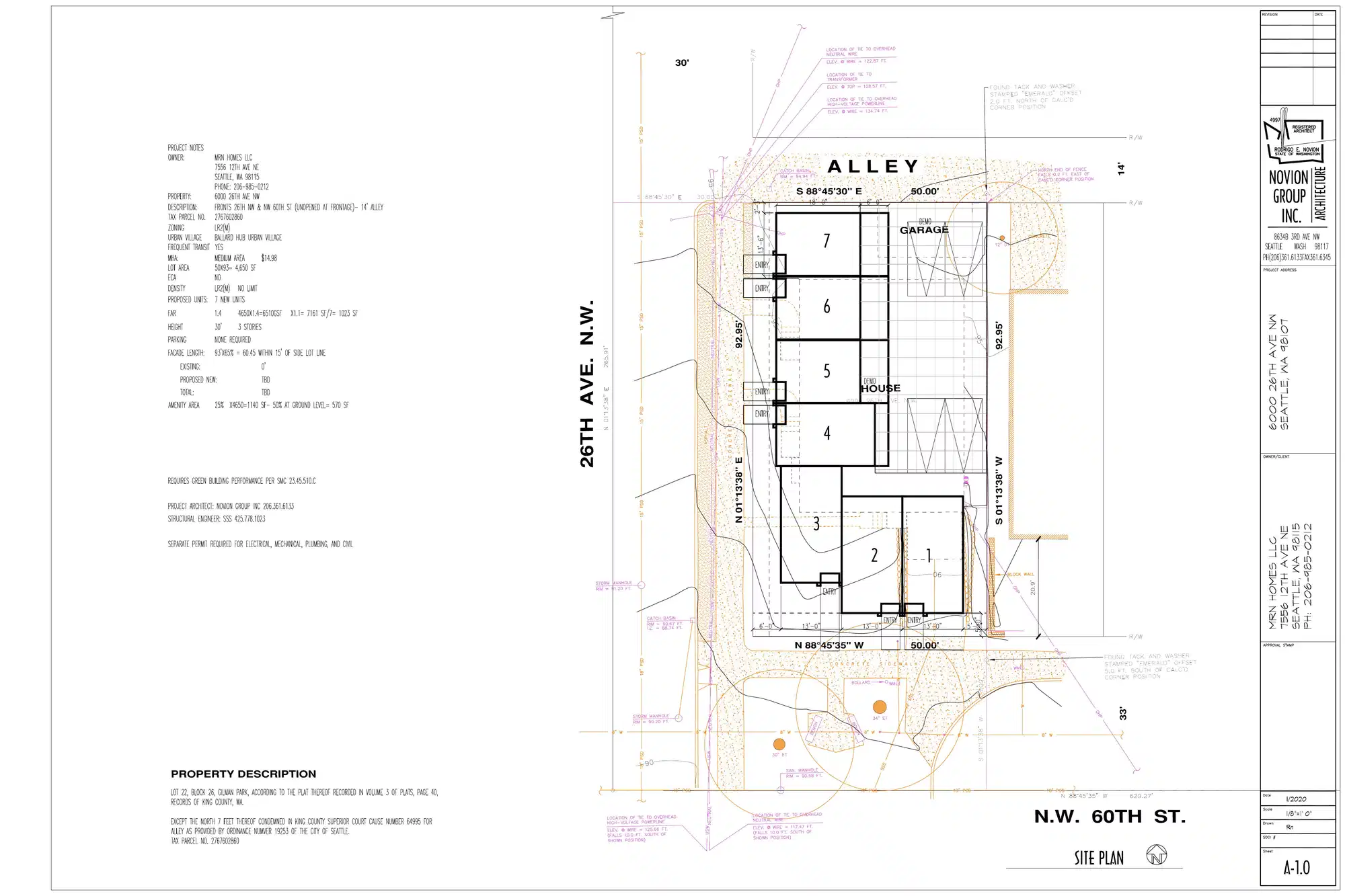 Site plan for 6000 26th Ave NW