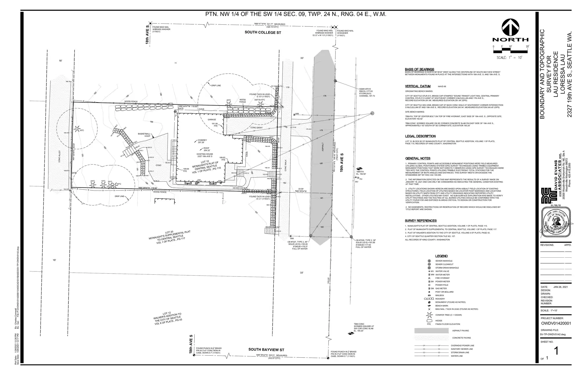 Site plan for 2325 19th Ave S