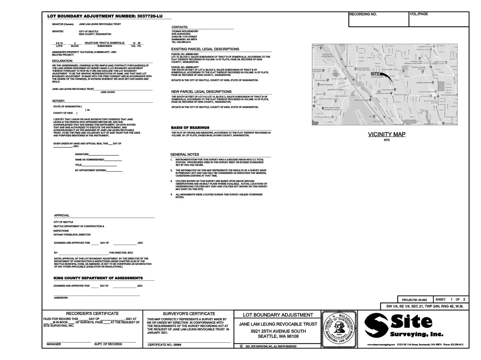 Site plan for 5917 25th Ave S