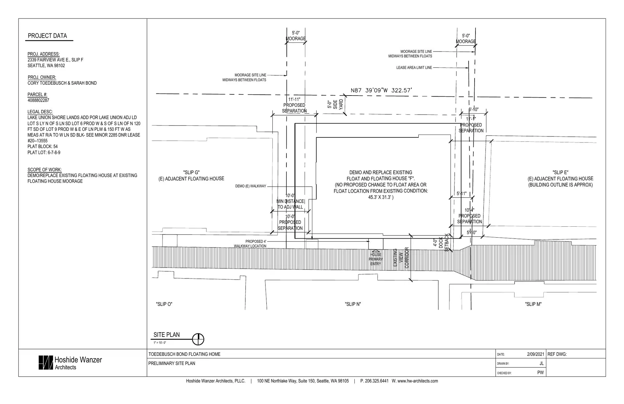 Site plan for 2339 Fairview Ave E