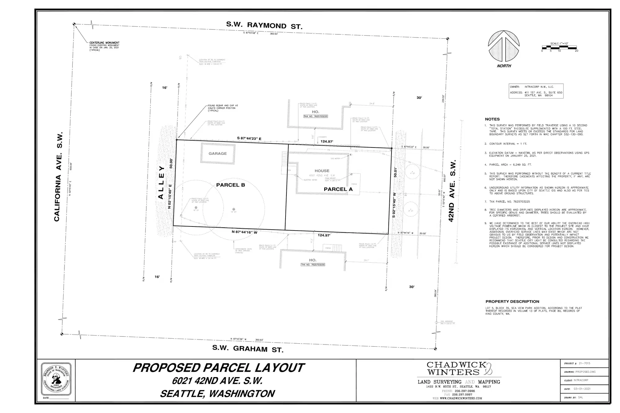 Site plan for 6023 42nd Ave SW