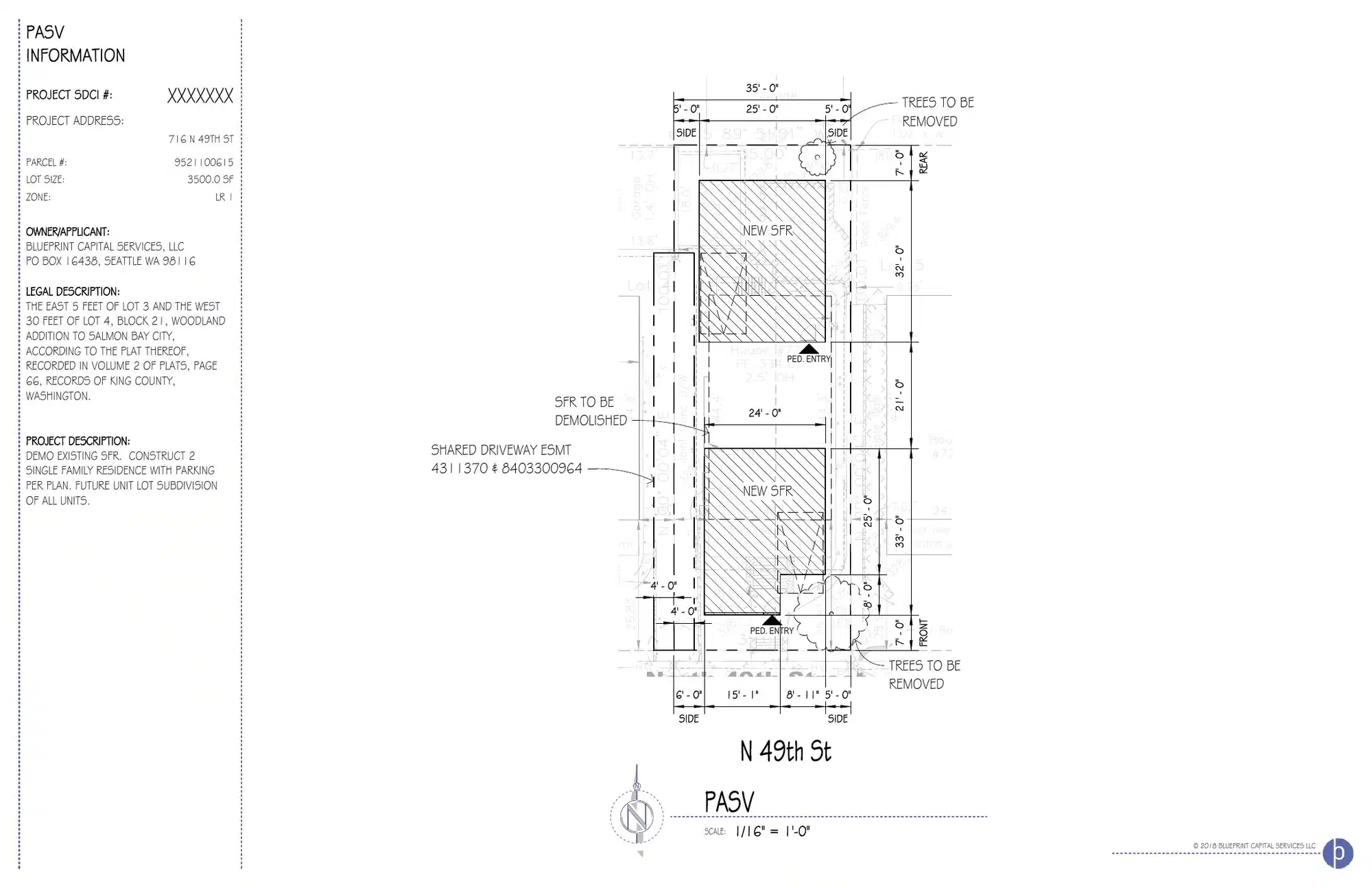Site plan for 714 N 49th St