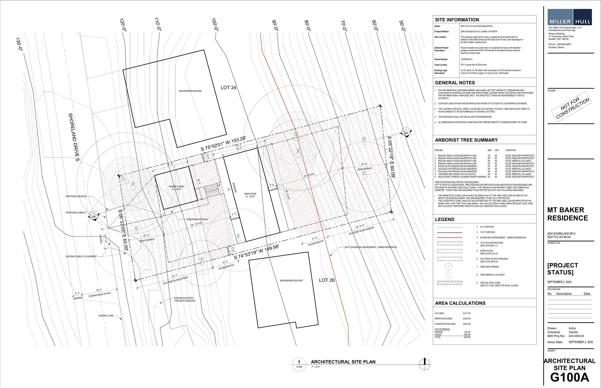 Site plan for 2630 Shoreland Dr S