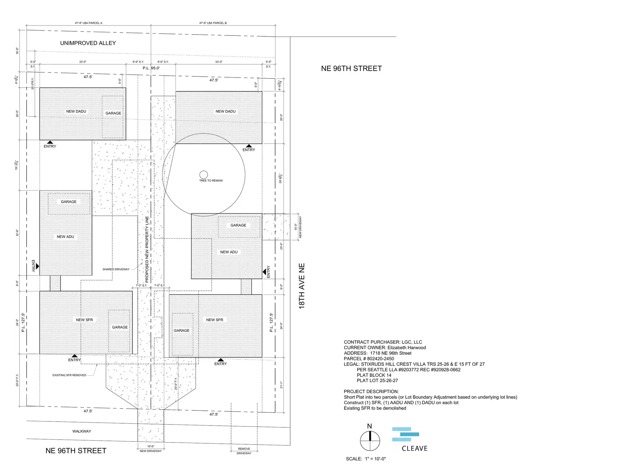Site plan for 1718 NE 96th St