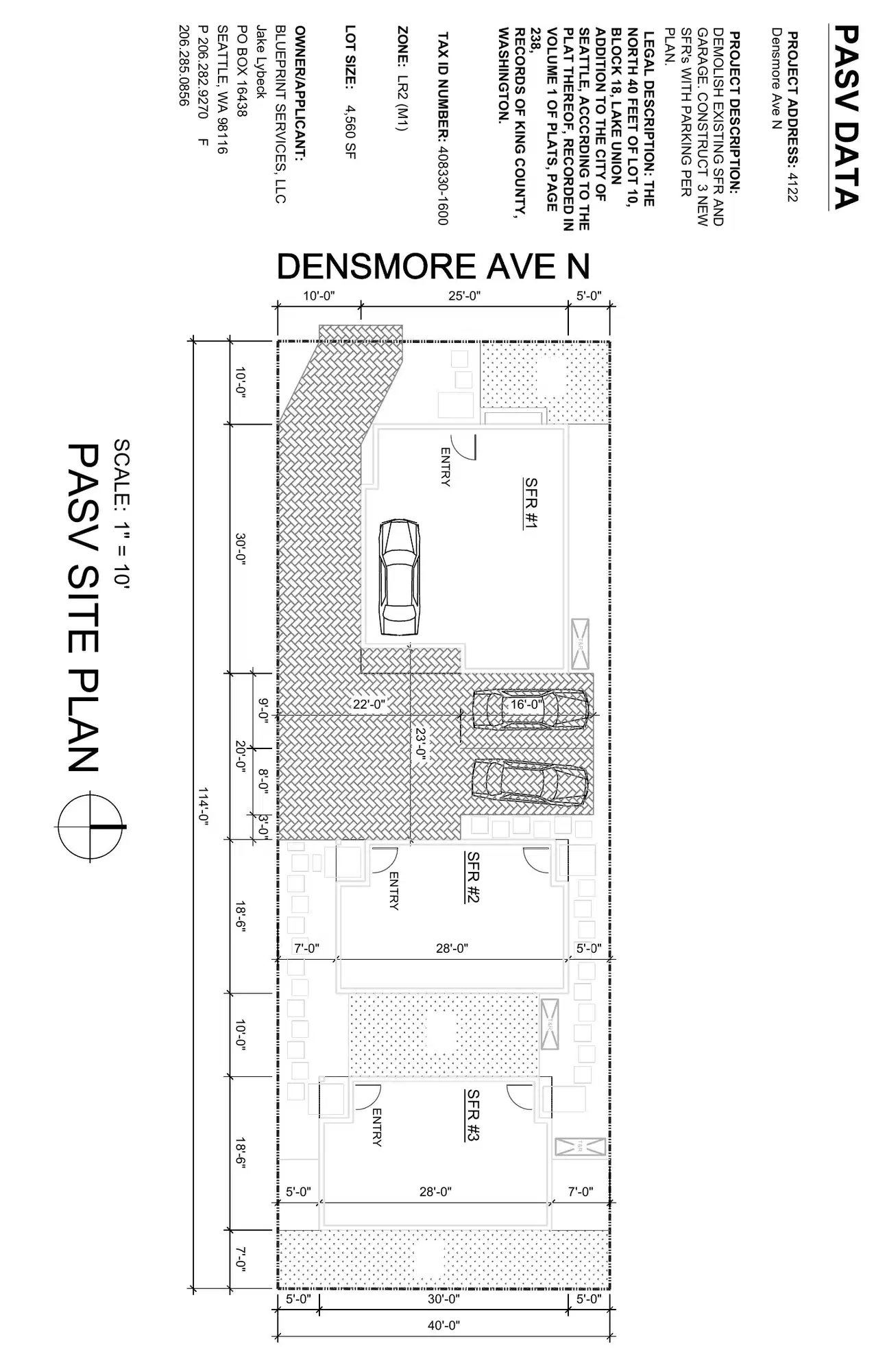 Site plan for 4124 Densmore Ave N