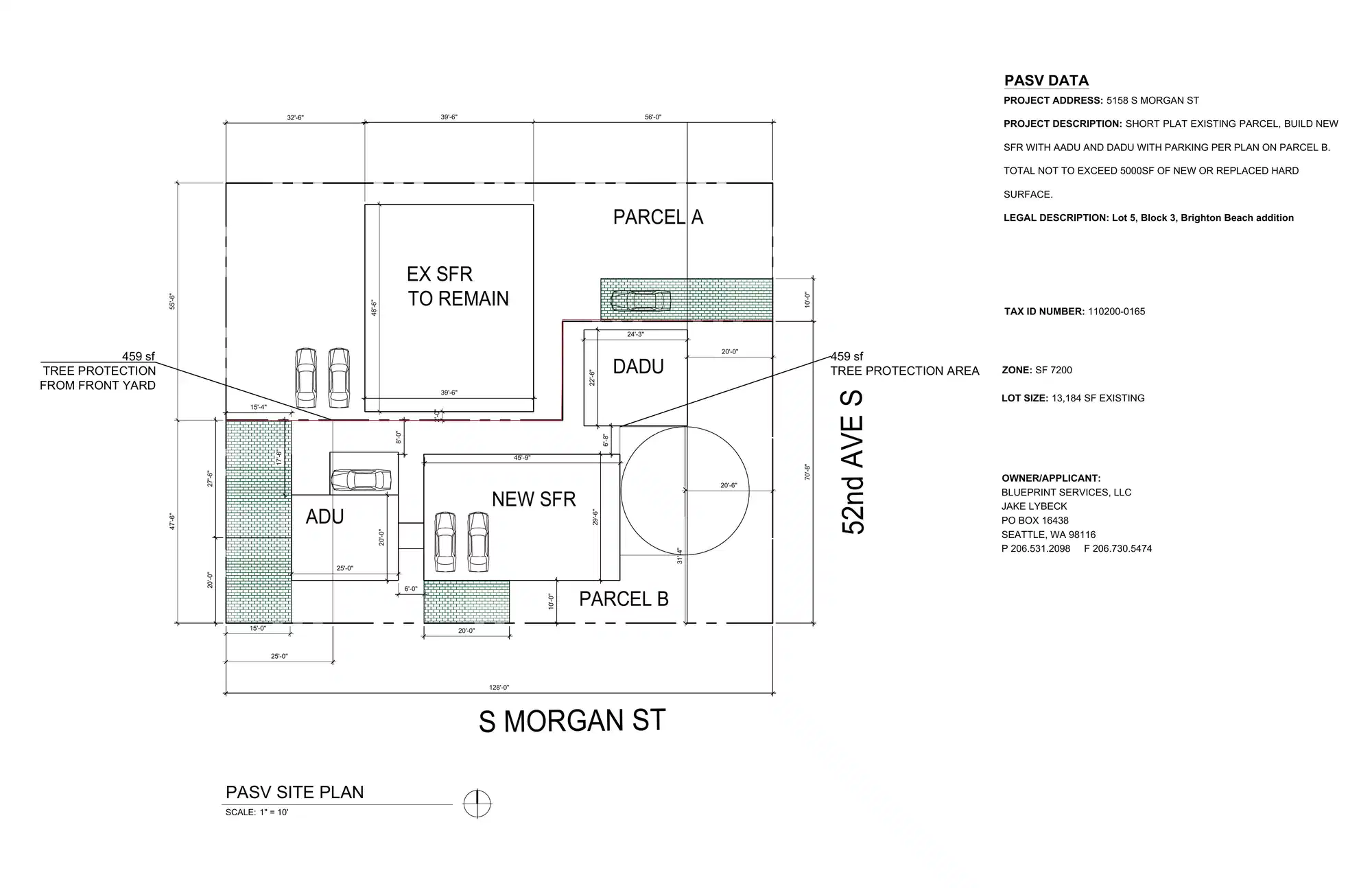 Site plan for 6359 52nd Ave S