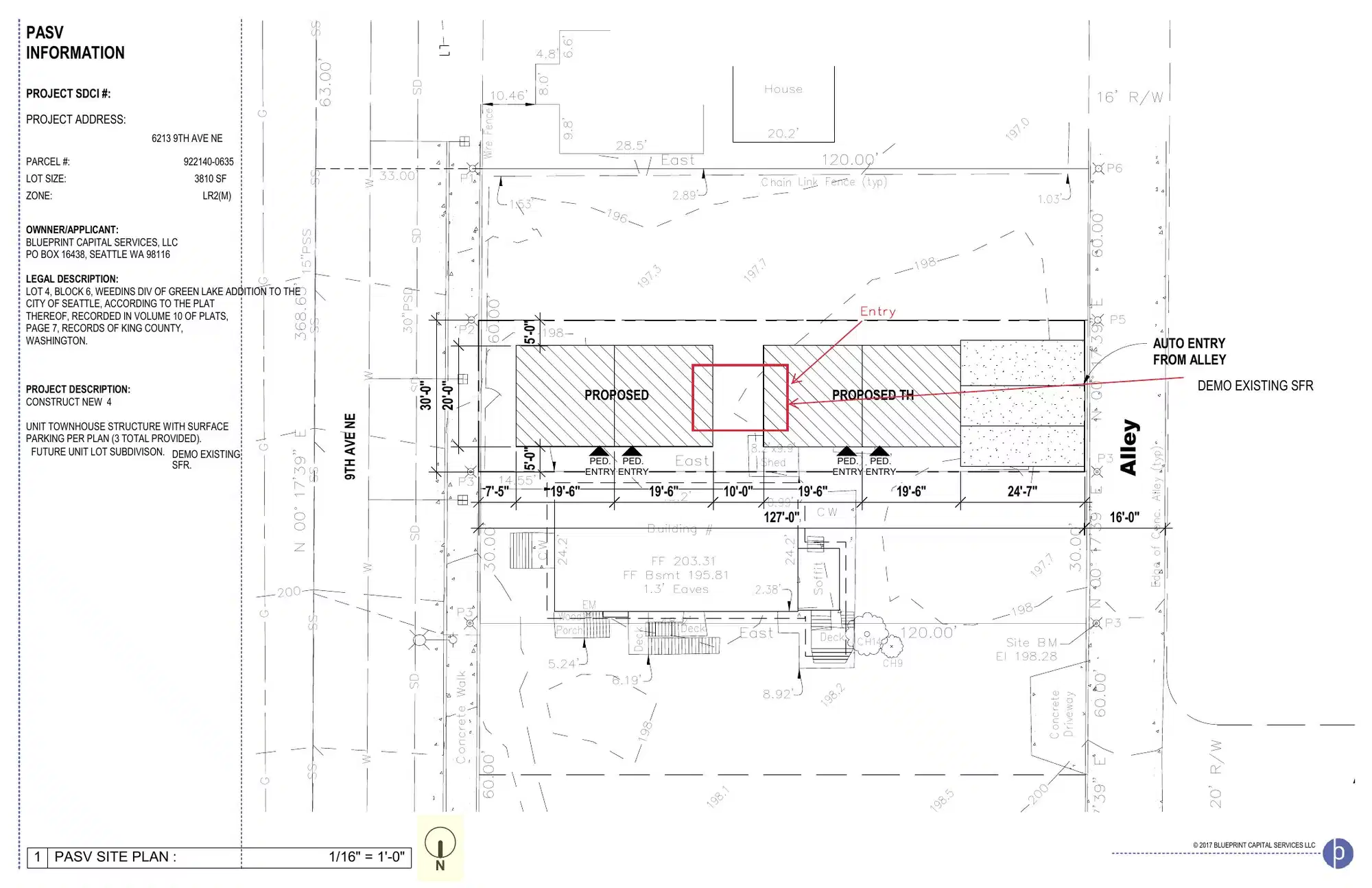 Site plan for 6215 9th Ave NE