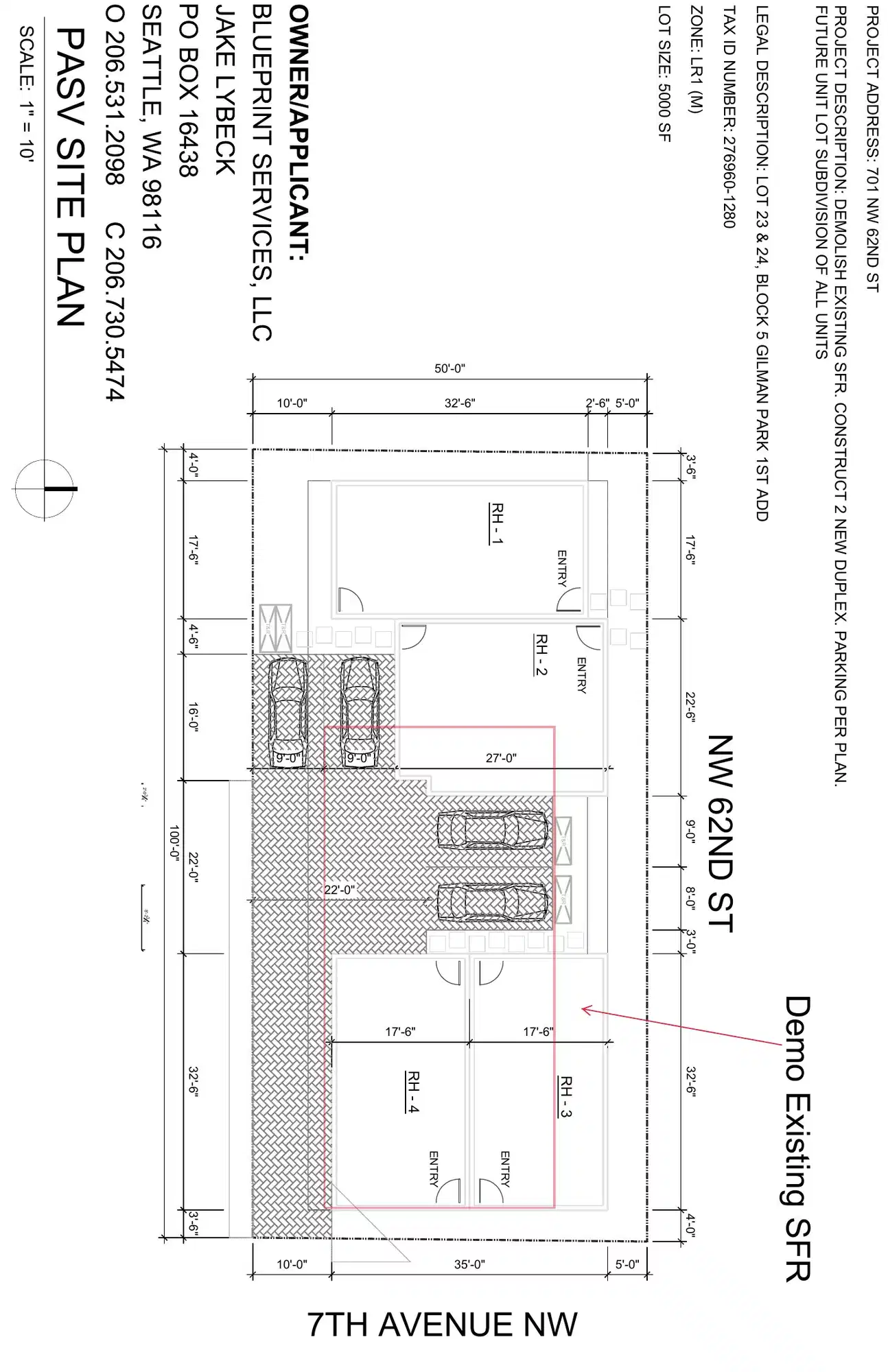 Site plan for 701 NW 62nd St
