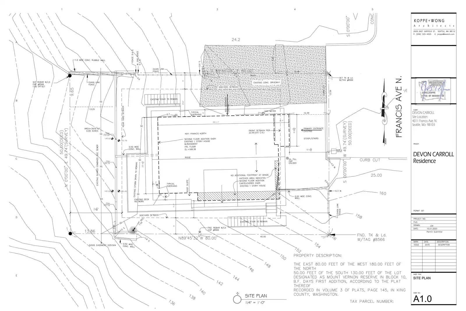 Site plan for 4011 Francis Ave N