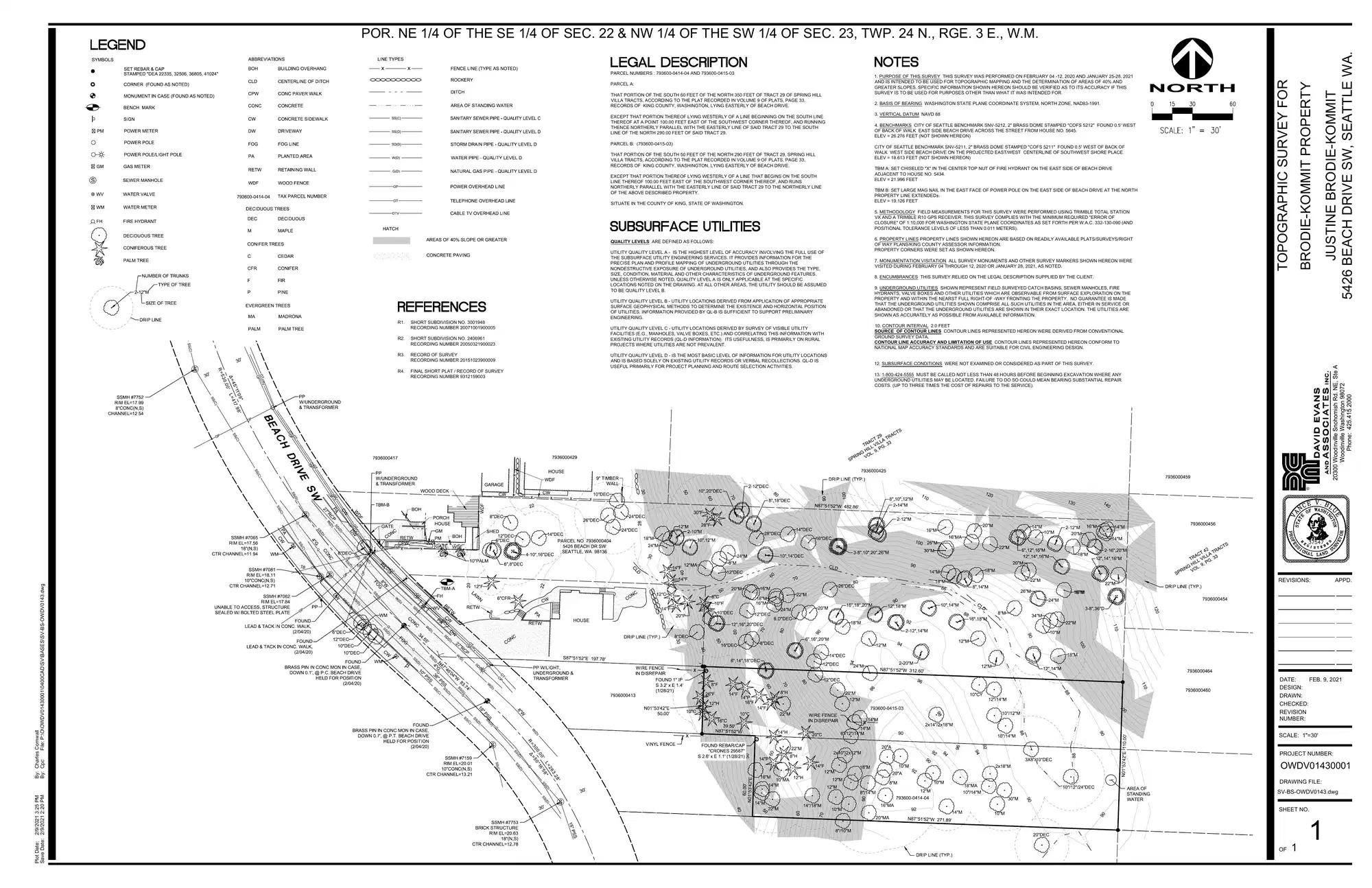 Site plan for 5426 Beach Dr SW