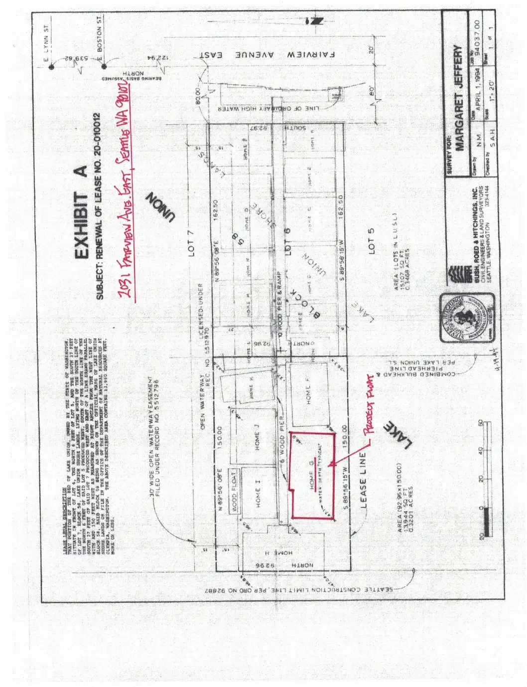 Site plan for 2031 Fairview Ave E