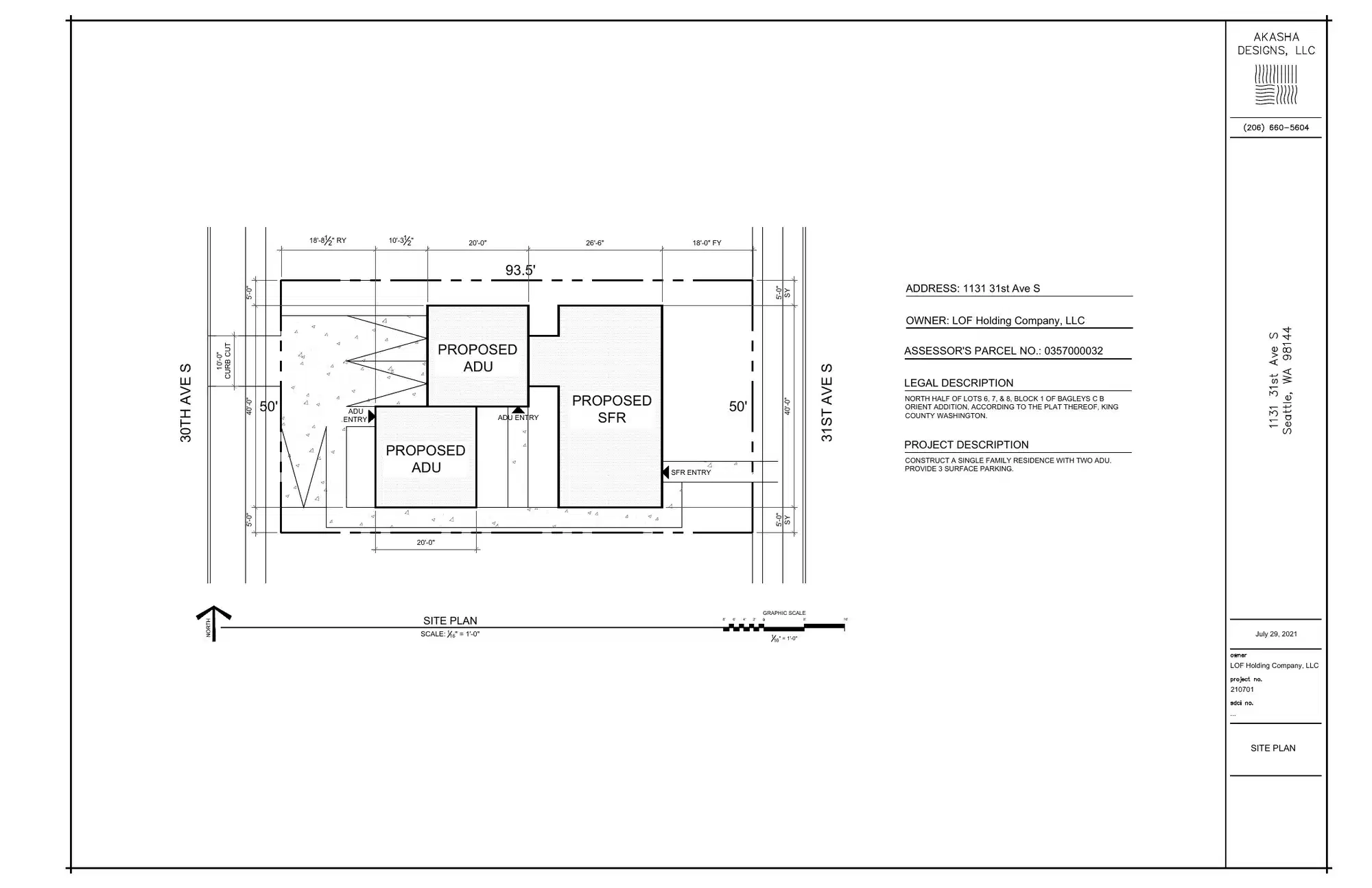 Site plan for 1130 30th Ave S
