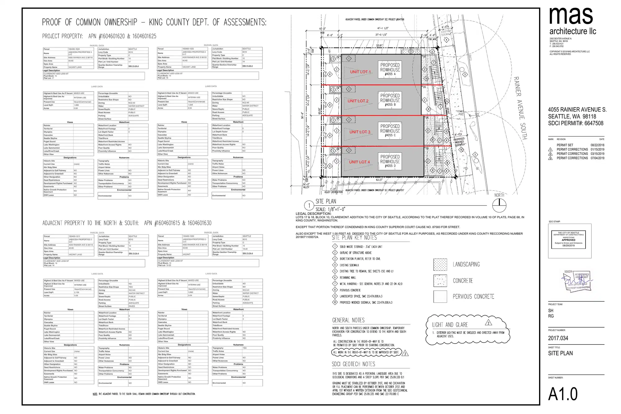 Site plan for 4055 Rainier Ave S
