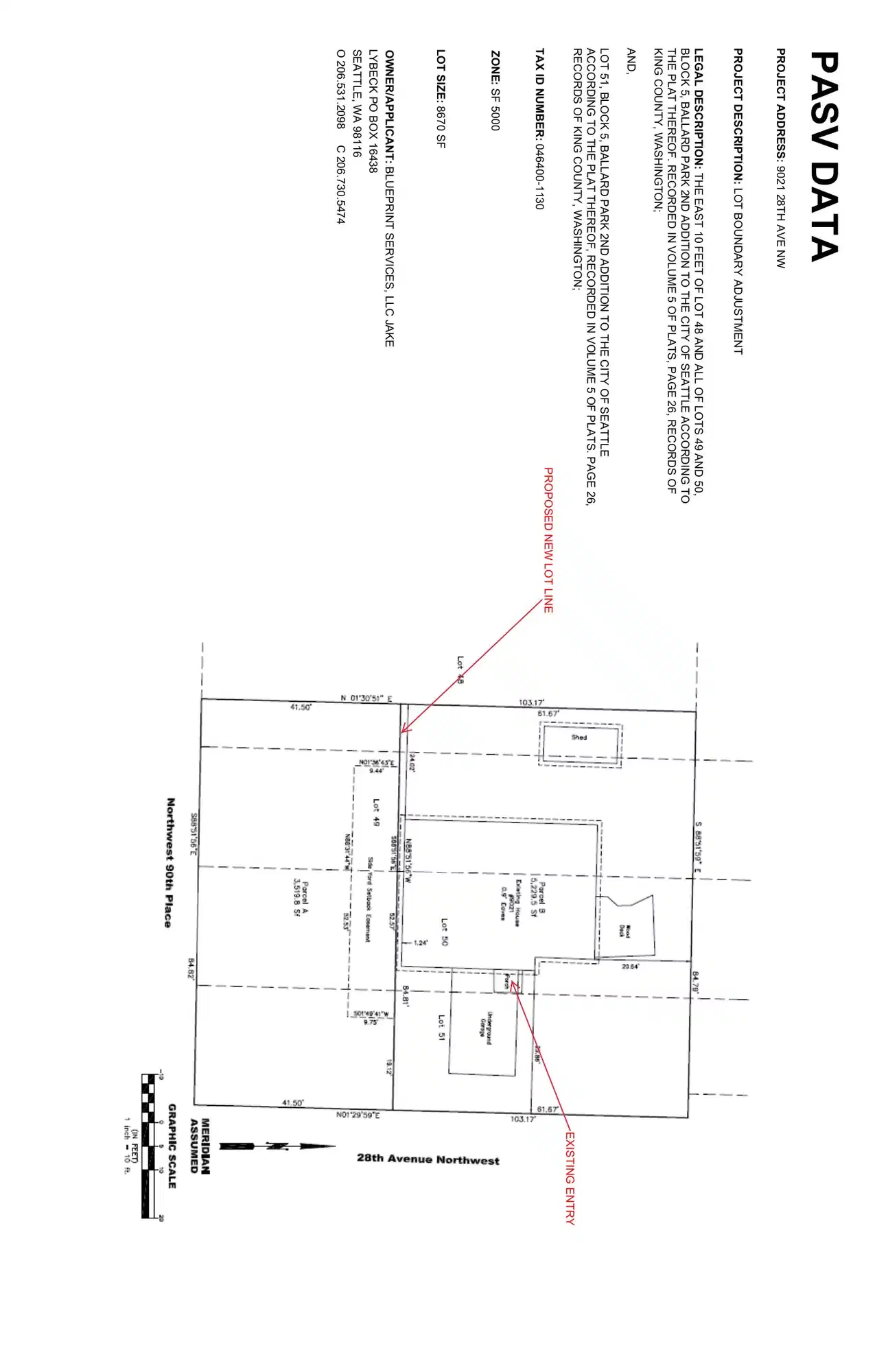 Site plan for 2800 NW 90th Pl