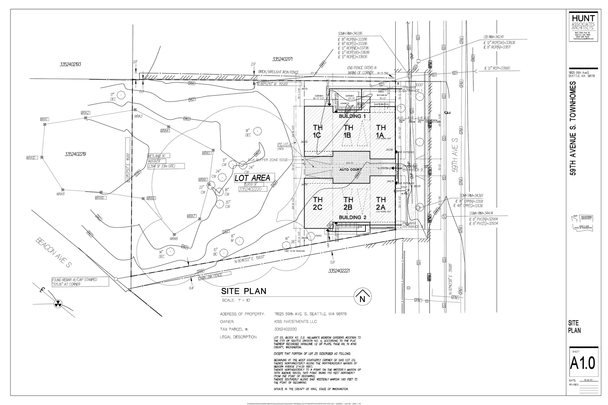 Site plan for 11825 59th Ave S