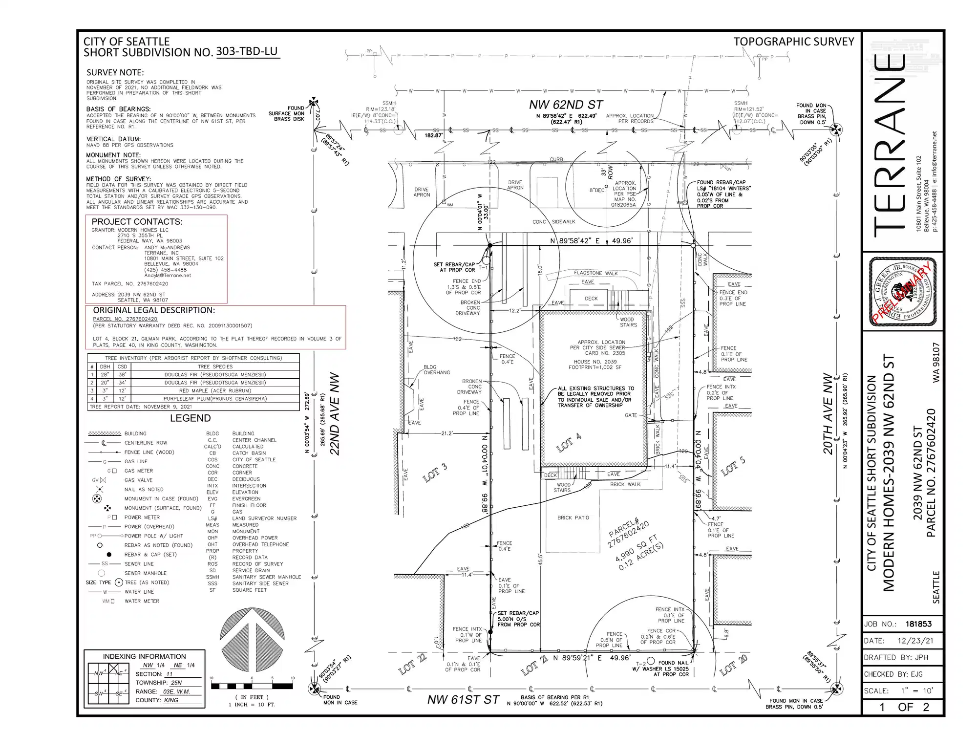 Site plan for 2039 NW 62nd St