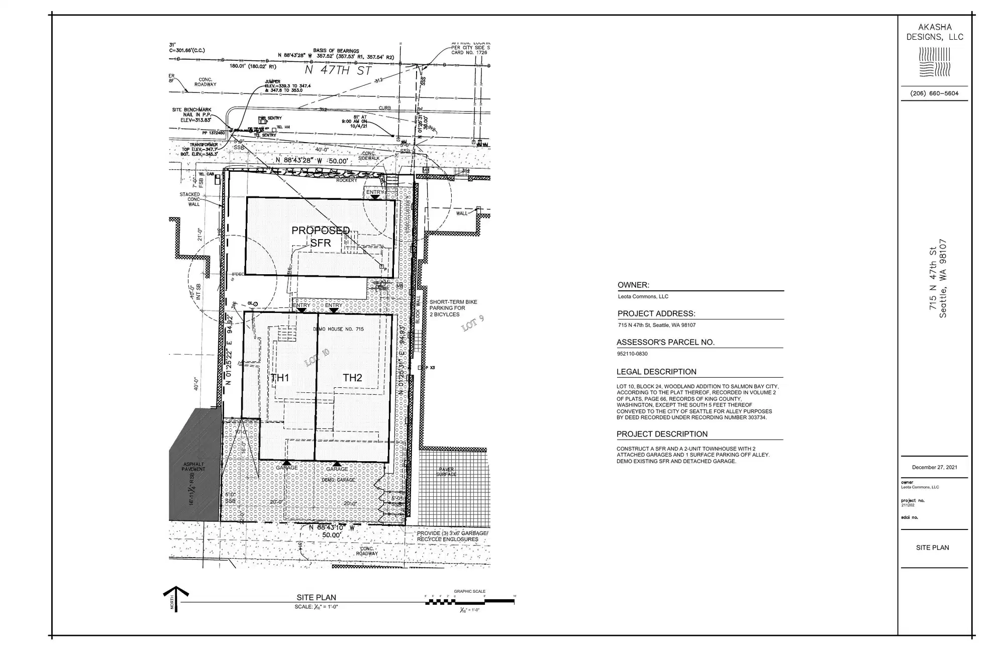 Site plan for 715 N 47th St