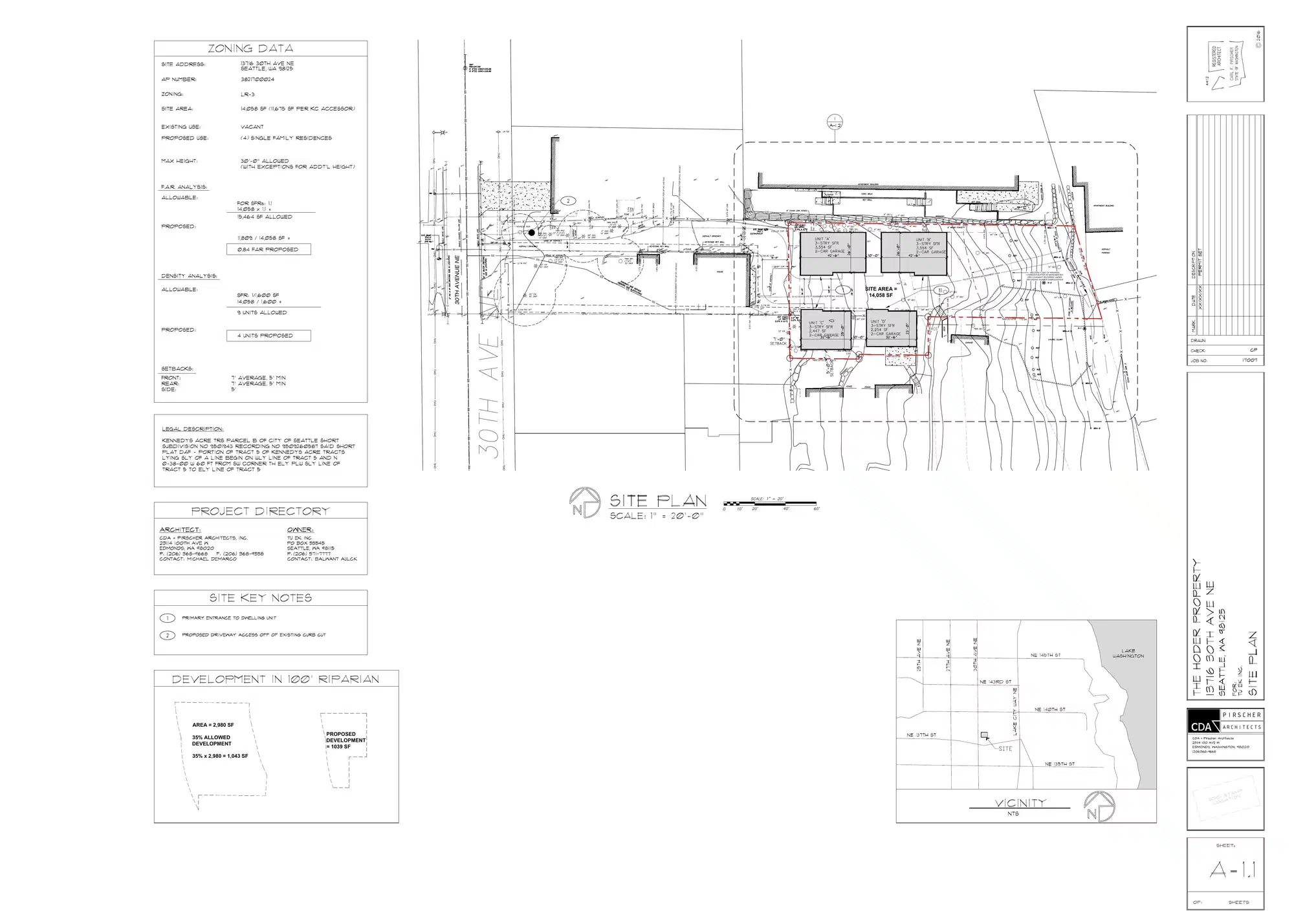 Site plan for 13716 D 30th Ave NE