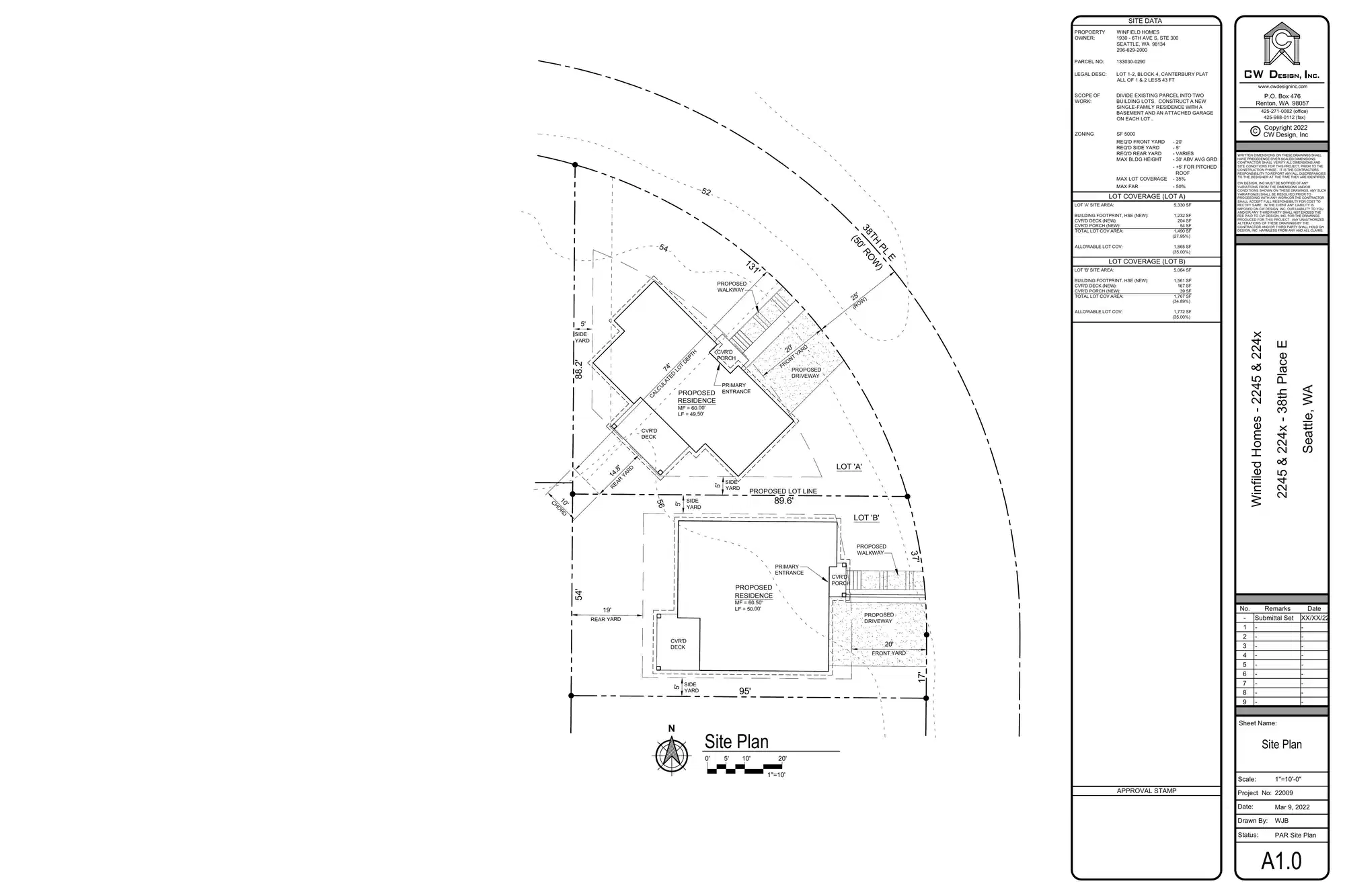 Site plan for 2245 38th Pl E