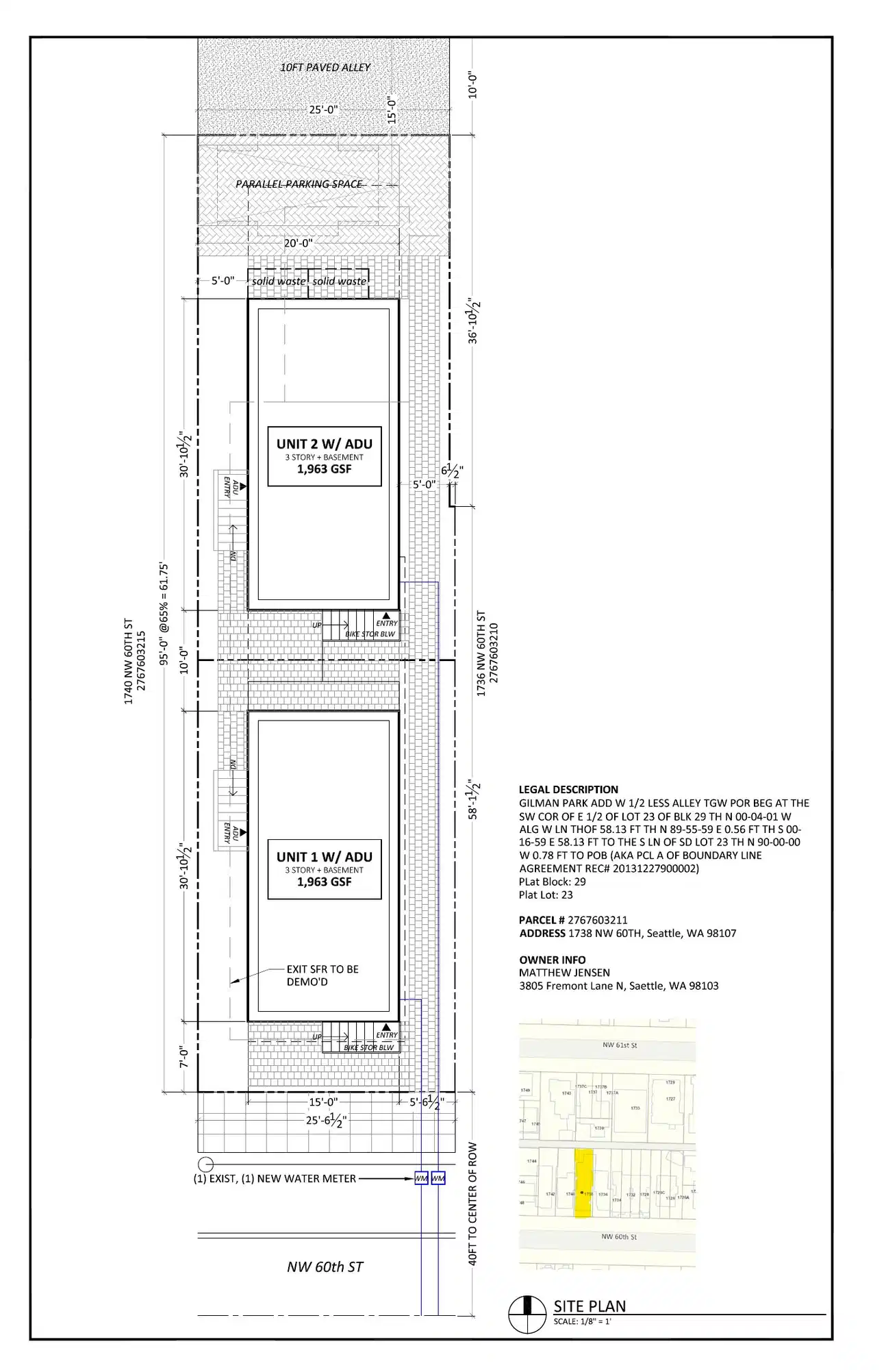Site plan for 1738 C NW 60th St
