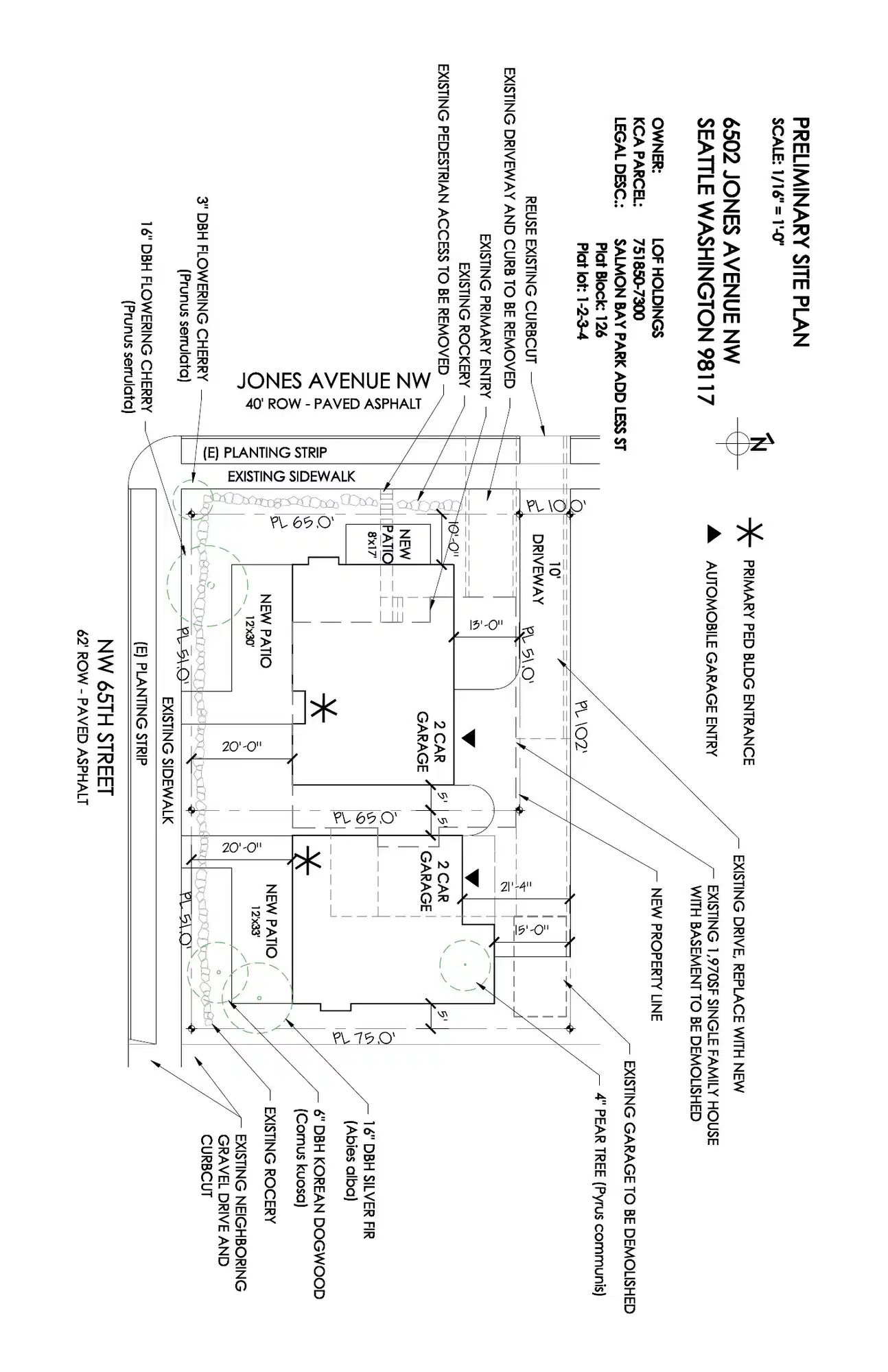 Site plan for 2314 NW 65th St