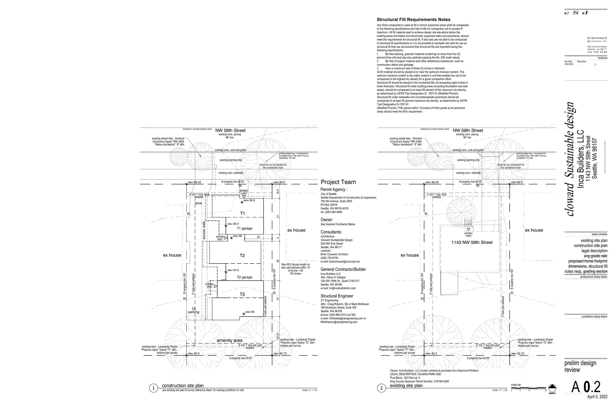 Site plan for 1143 NW 59th St