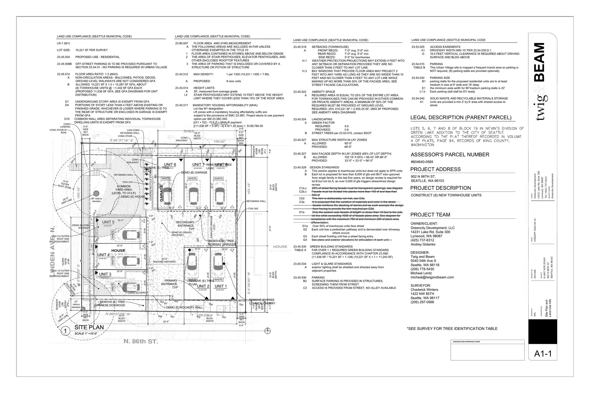 Site plan for 902 N 86th St
