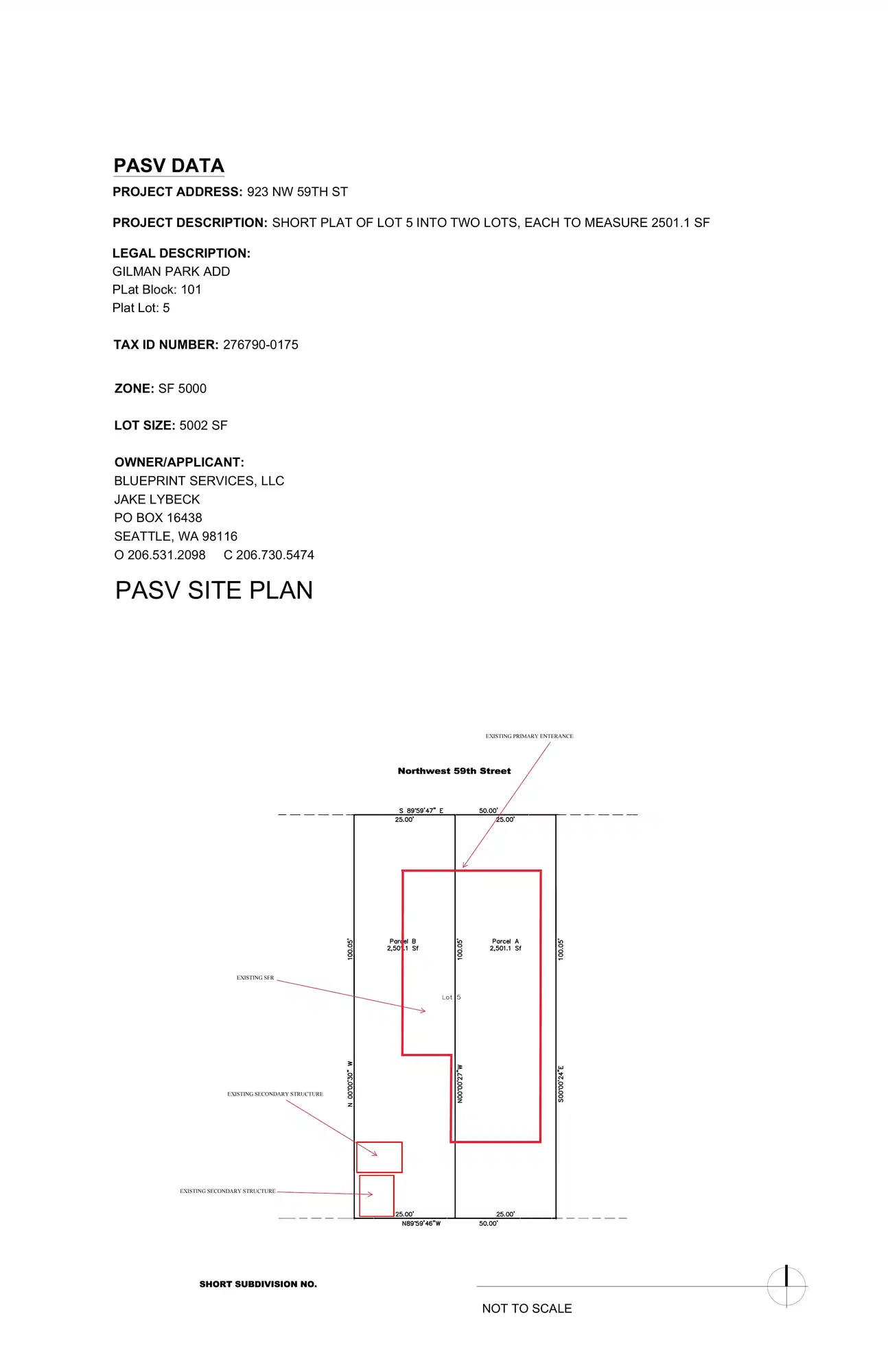 Site plan for 925 NW 59th St