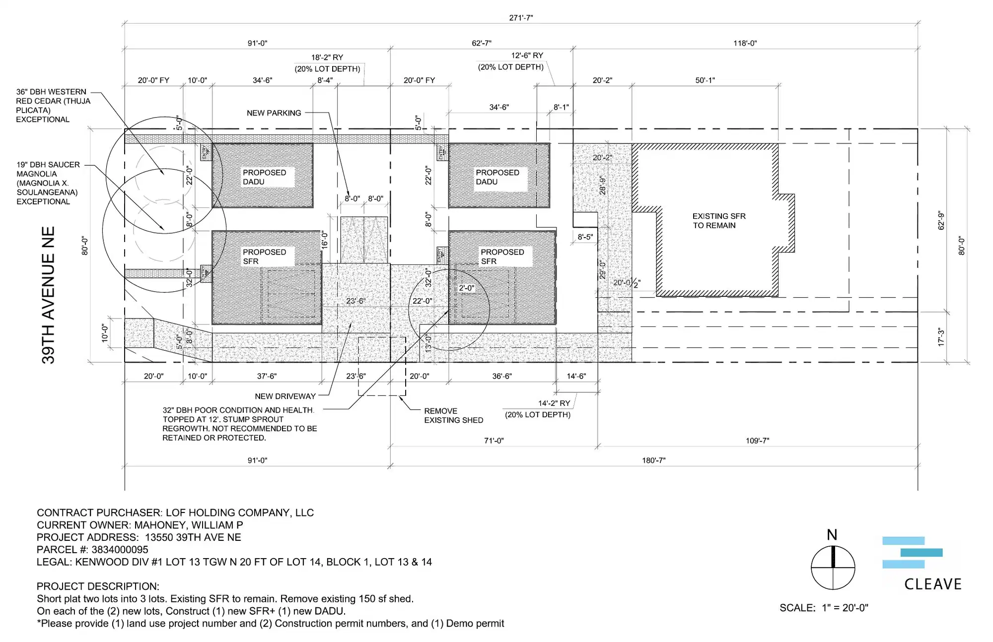 Site plan for 13546 39th Ave NE