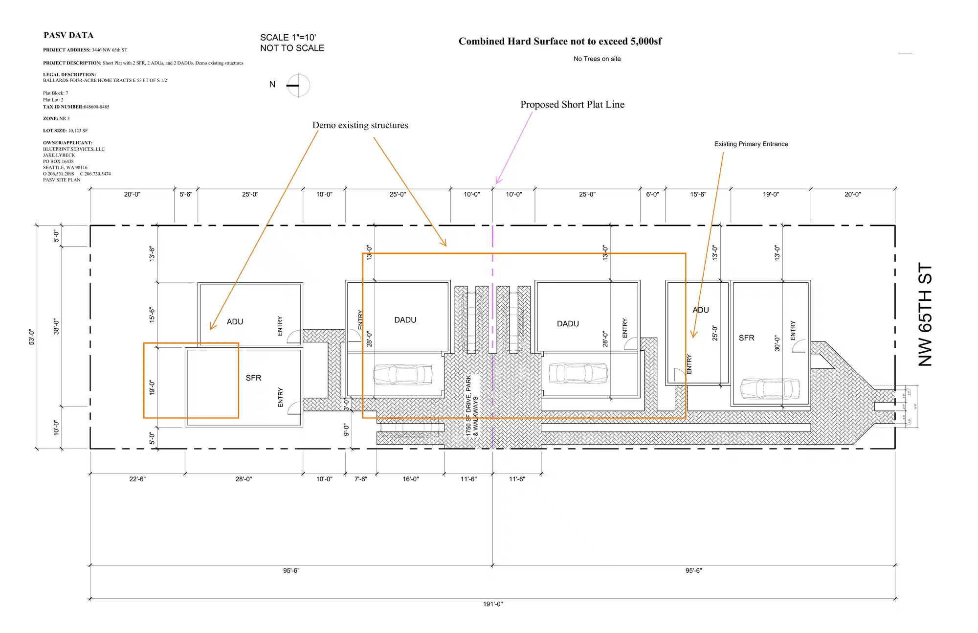 Site plan for 3448 NW 65th St