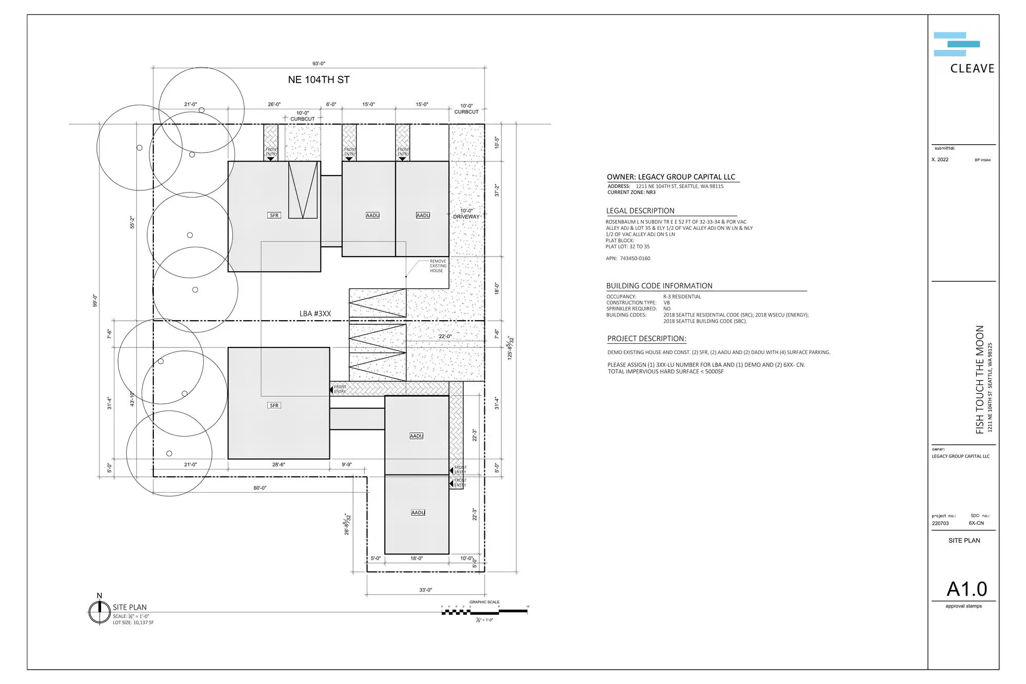 Site plan for 1211 NE 97th St