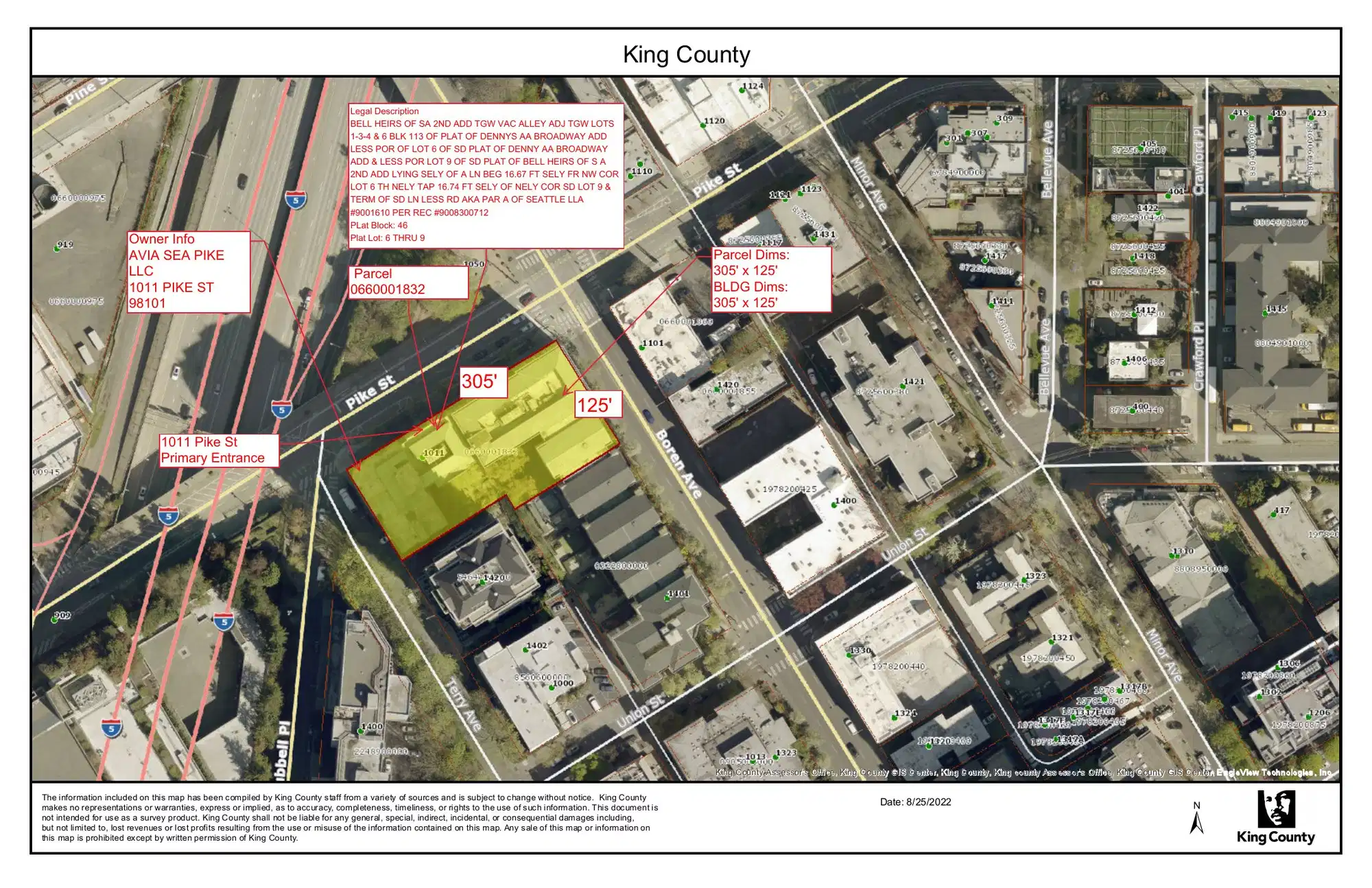 Site plan for 1011 Pike St