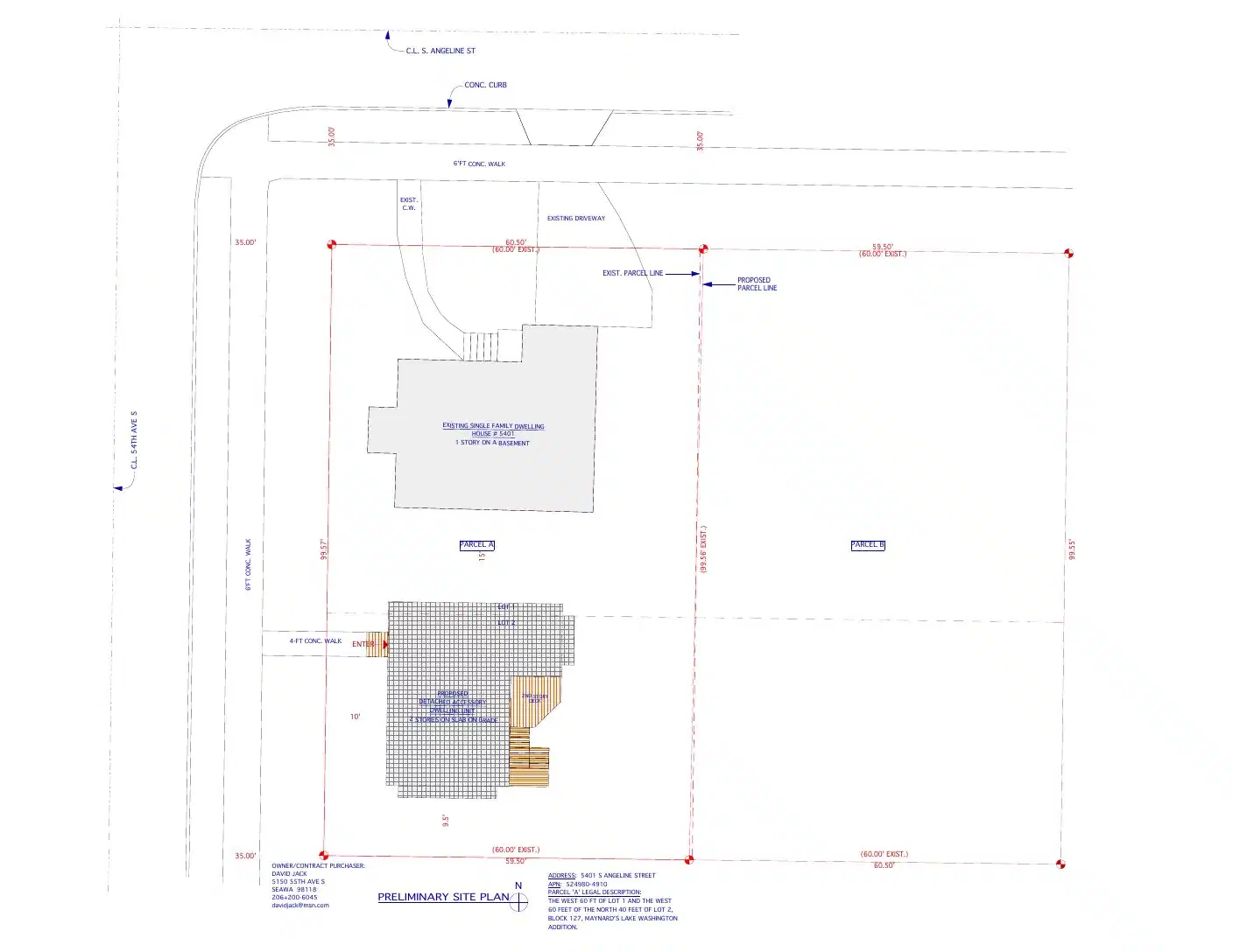 Site plan for 4808 54th Ave S
