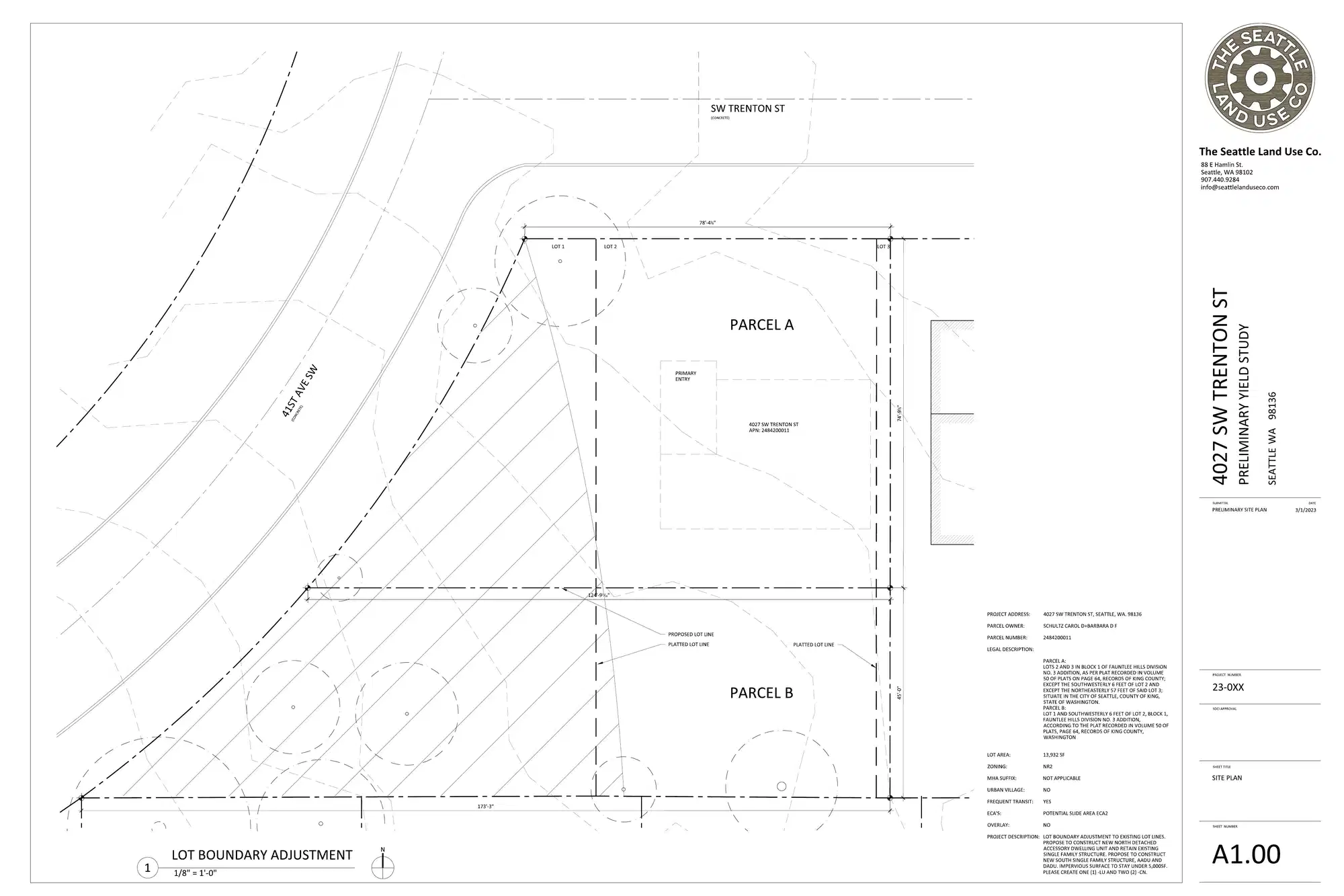 Site plan for 8800 41st Ave SW