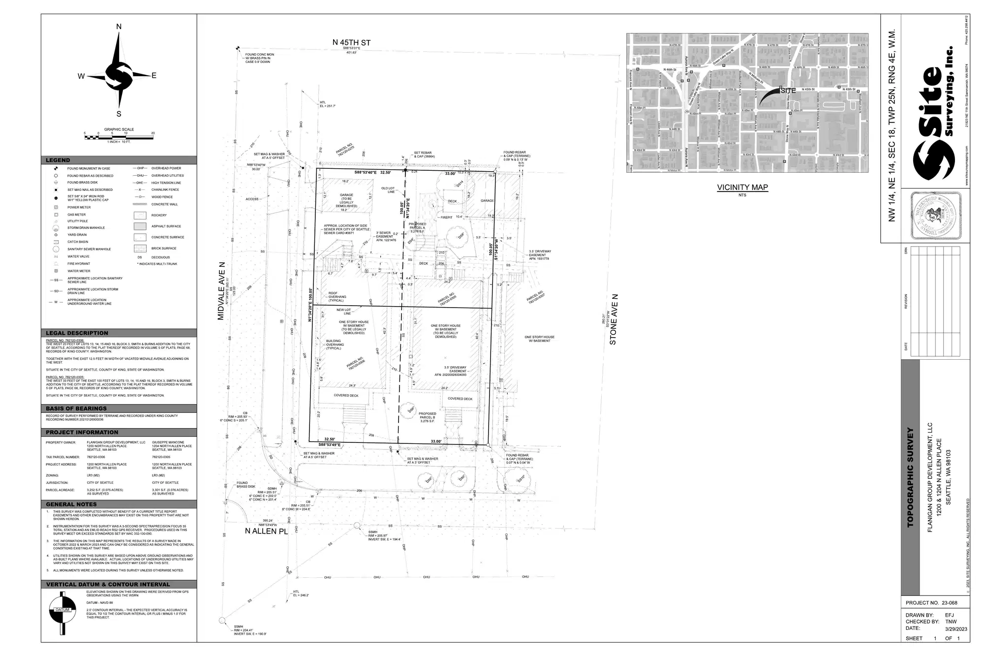 Site plan for 4464 Midvale Ave N
