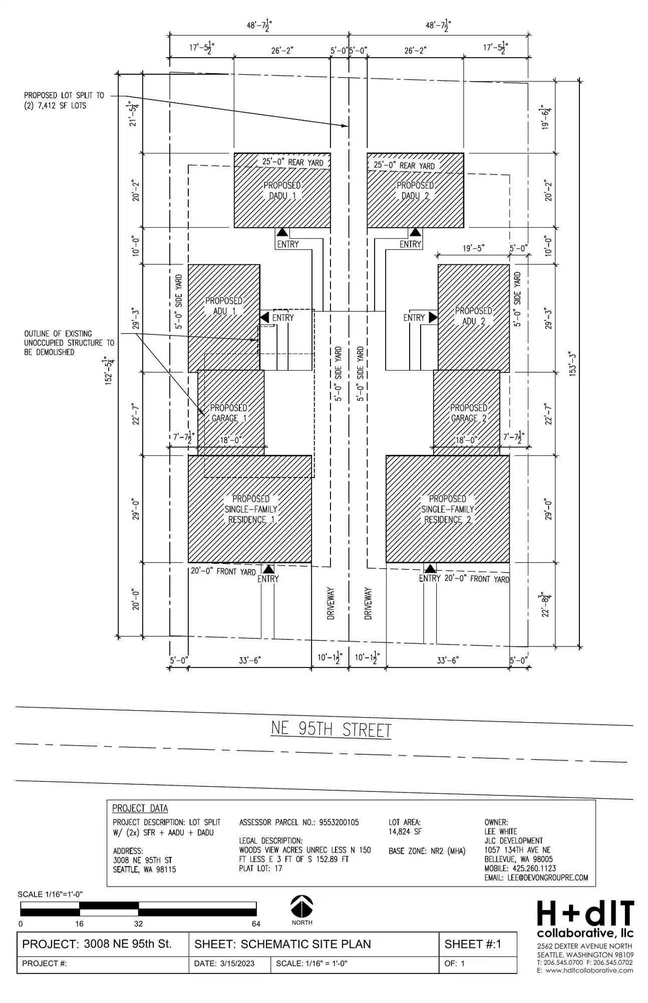 Site plan for 3020 NE 95th St