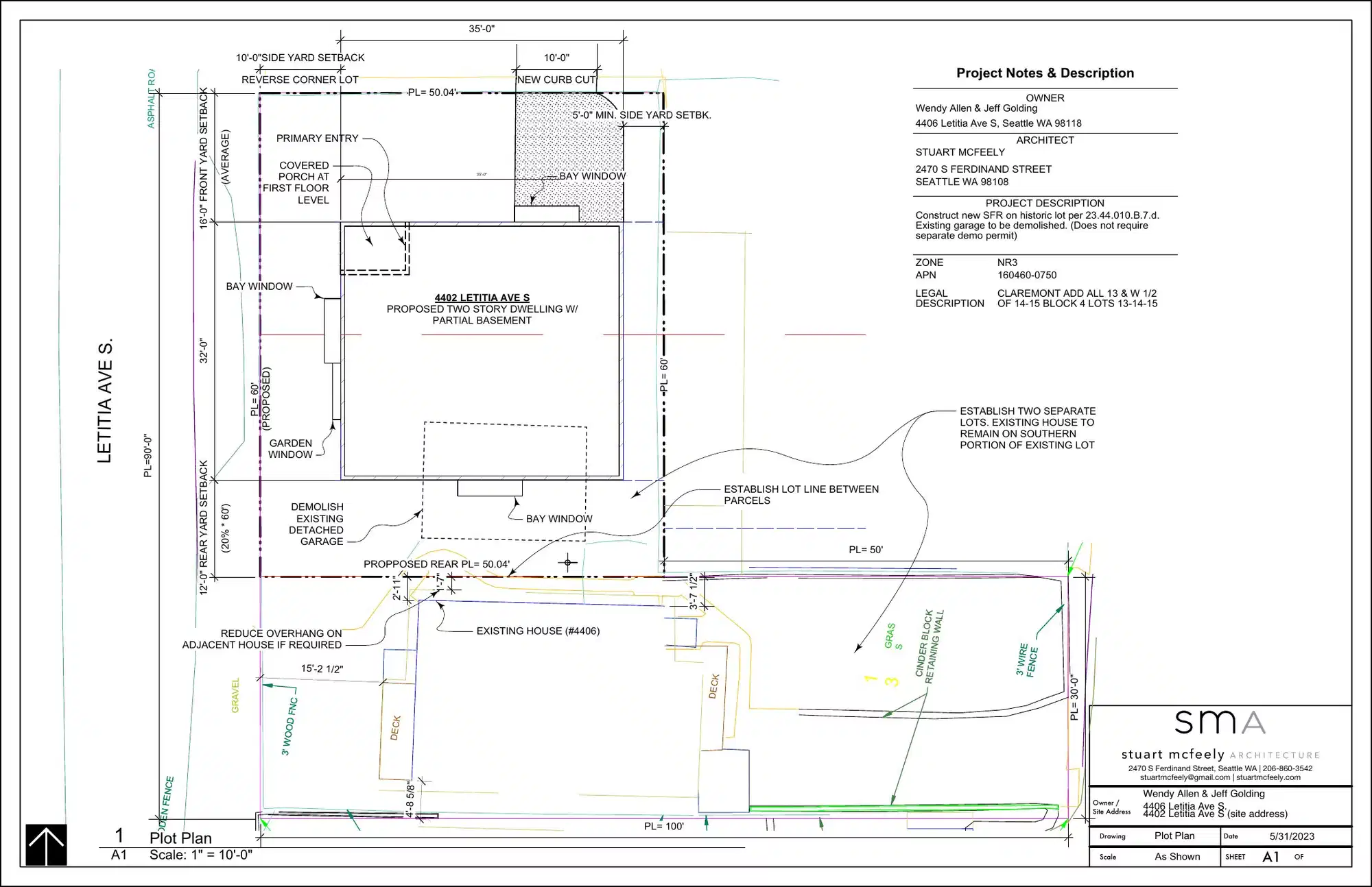 Site plan for 4402 Letitia Ave S