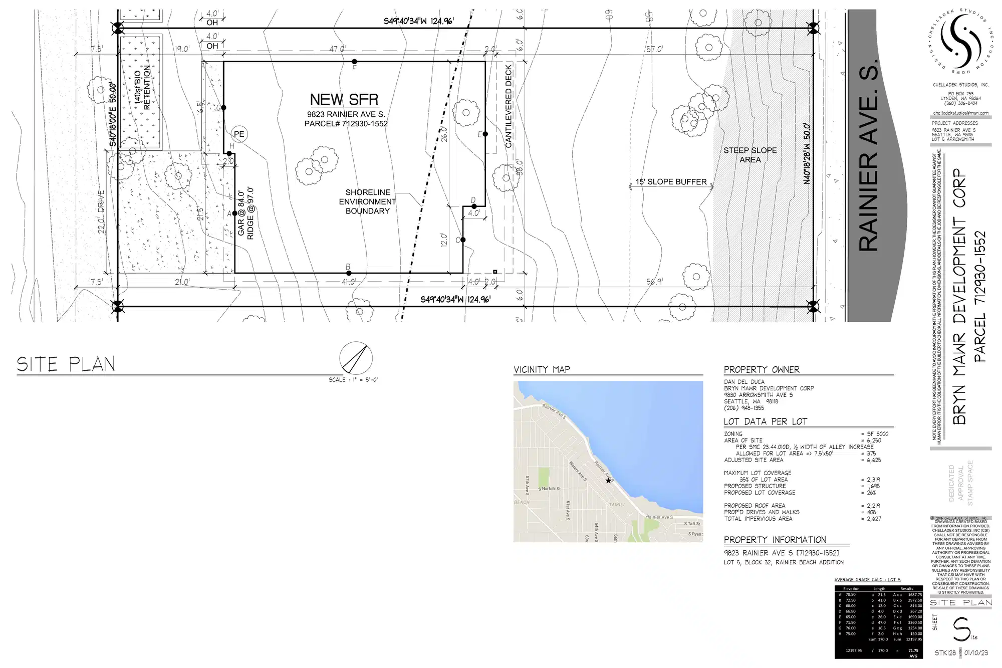 Site plan for 9823 Rainier Ave S