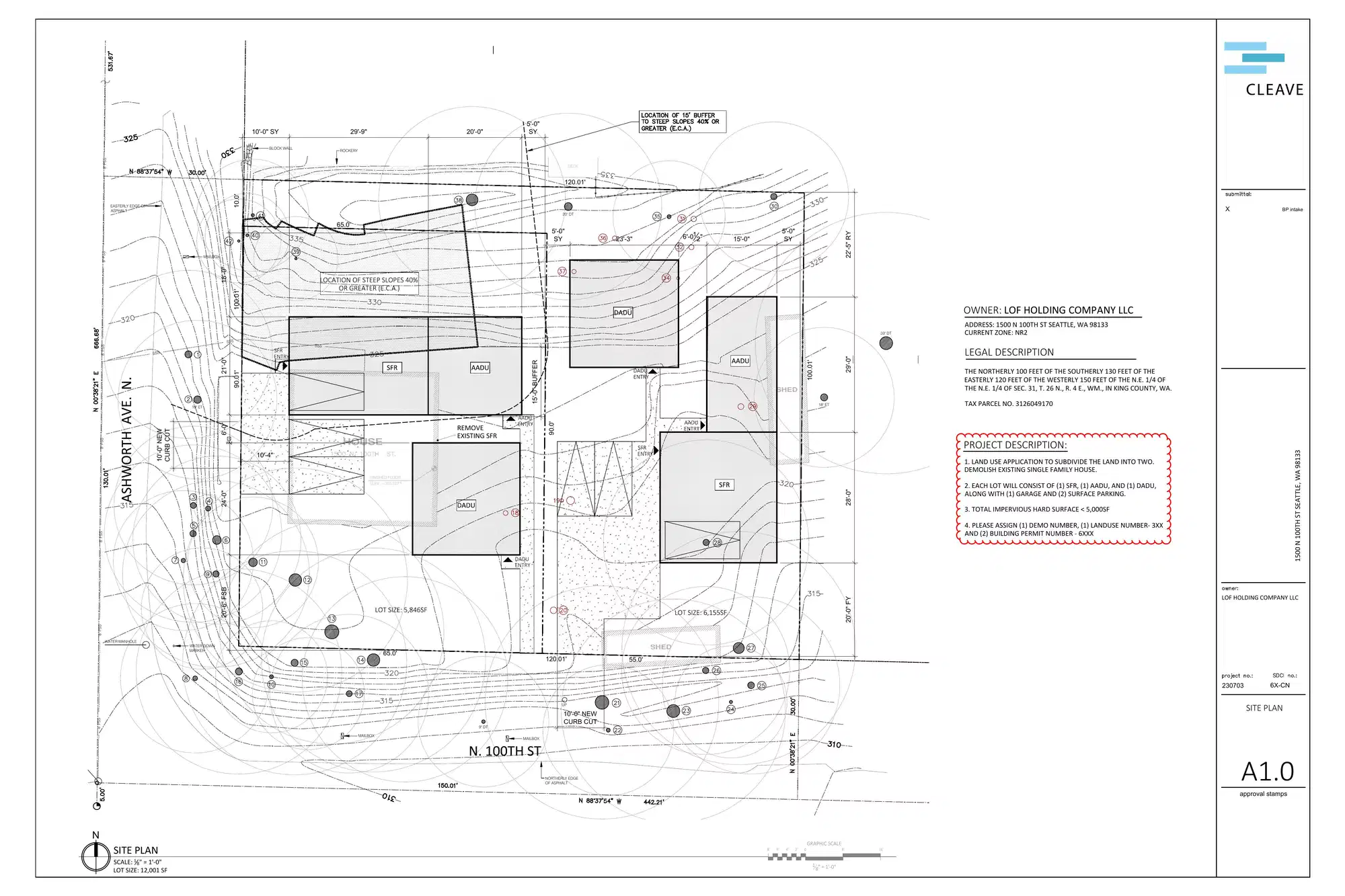 Site plan for 10008 Ashworth Ave N
