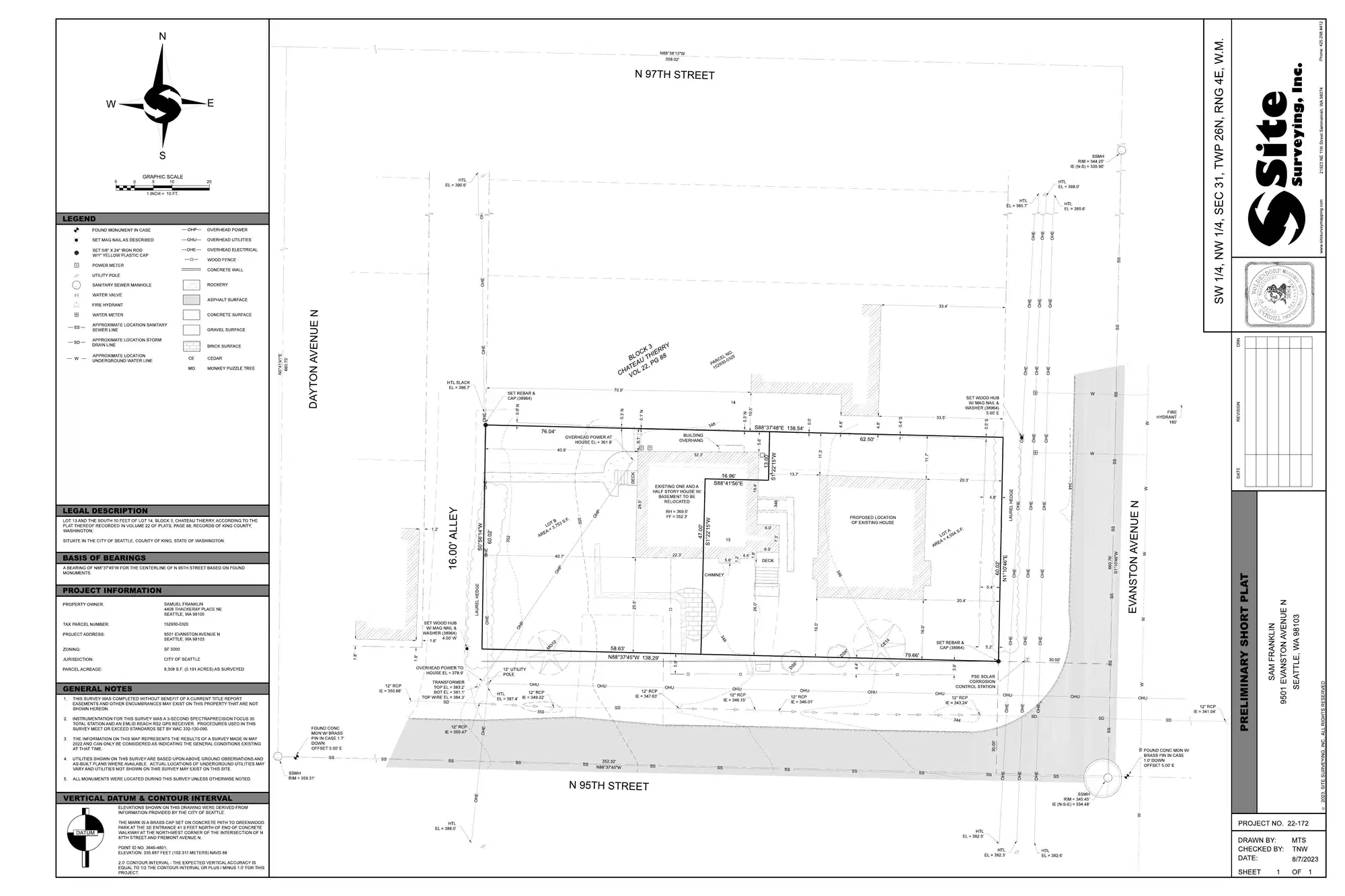 Site plan for 512 N 95th St