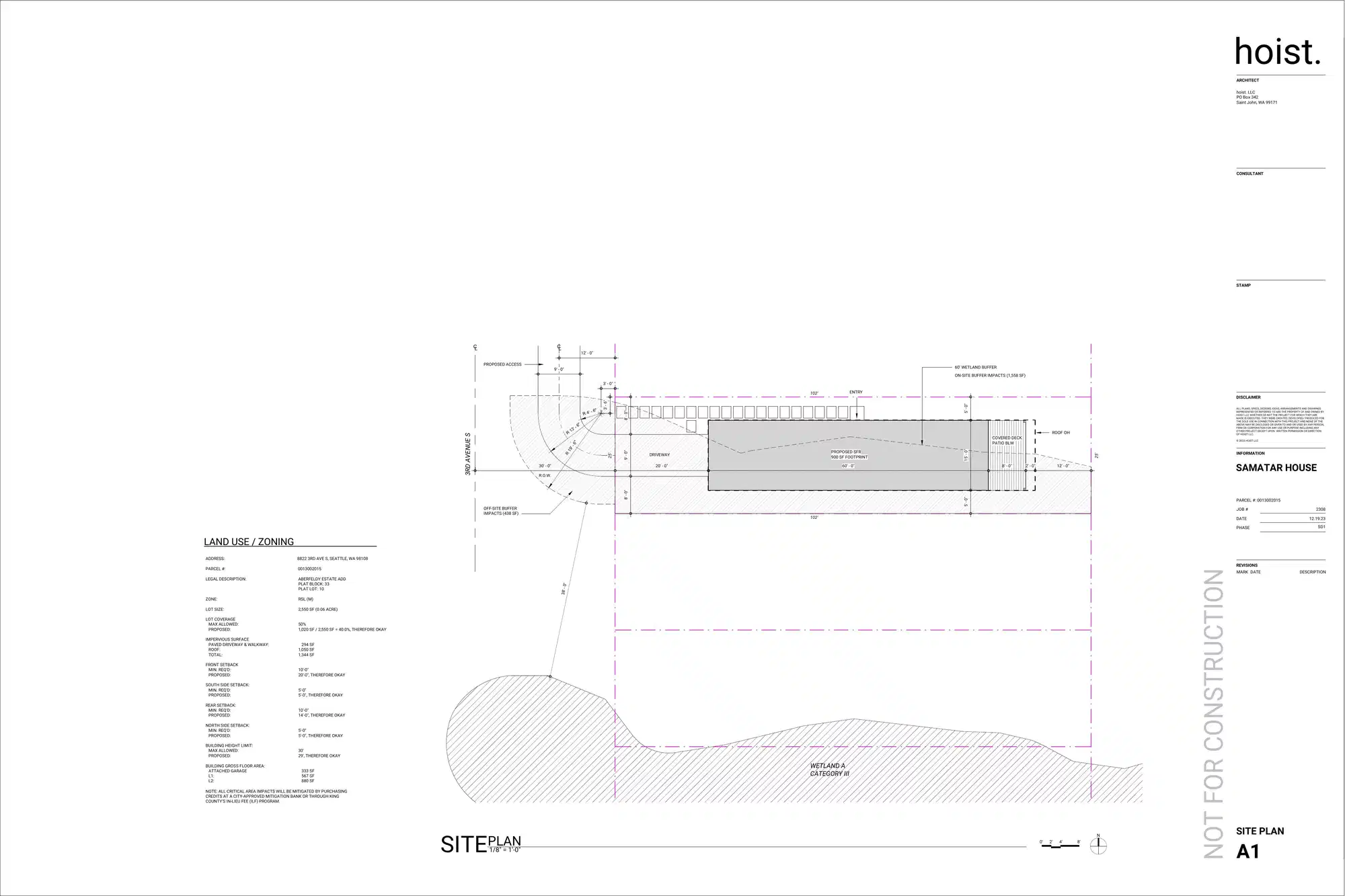 Site plan for 8822 3rd Ave S