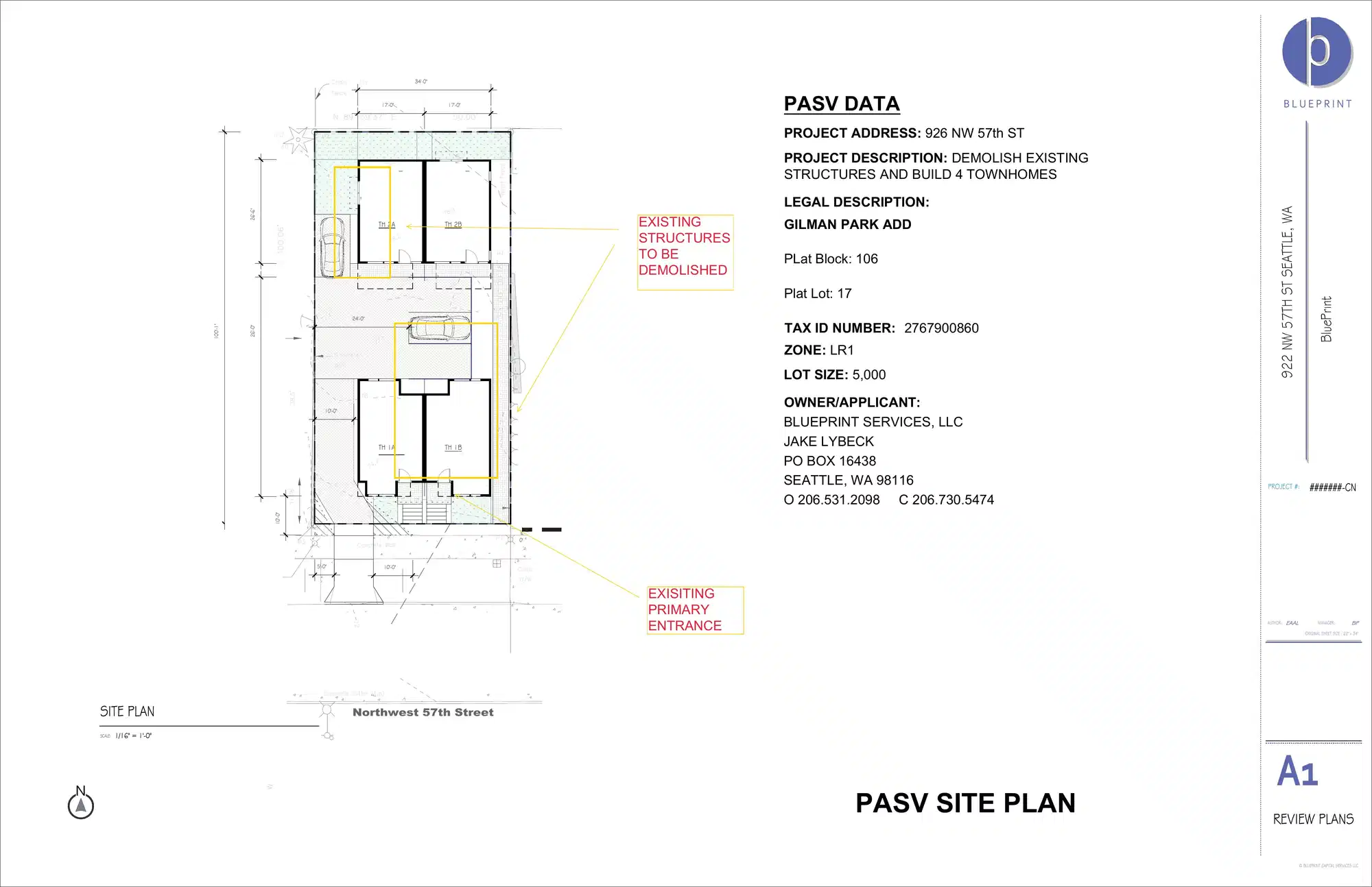 Site plan for 928 NW 57th St