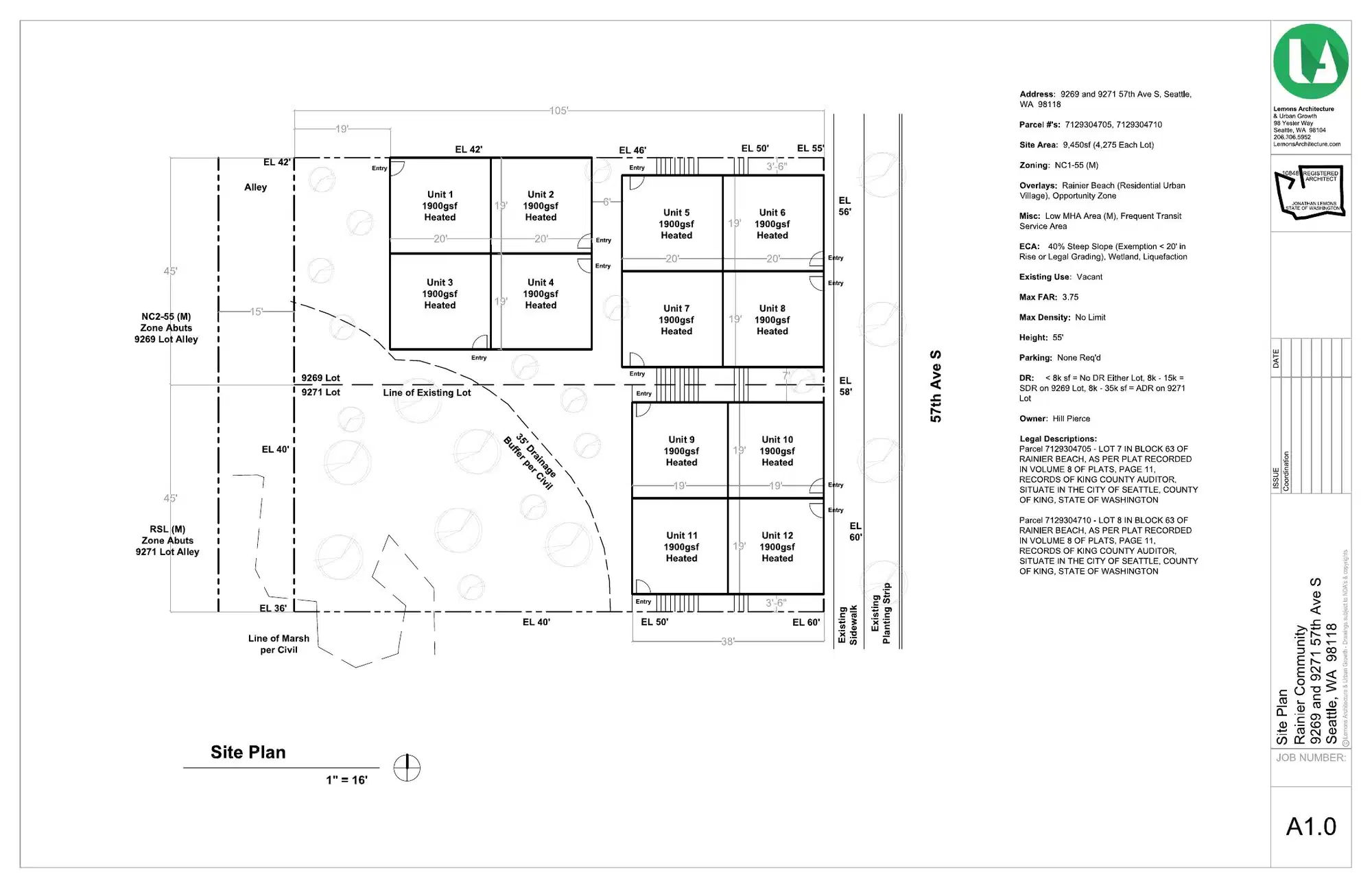 Site plan for 9273 57th Ave S
