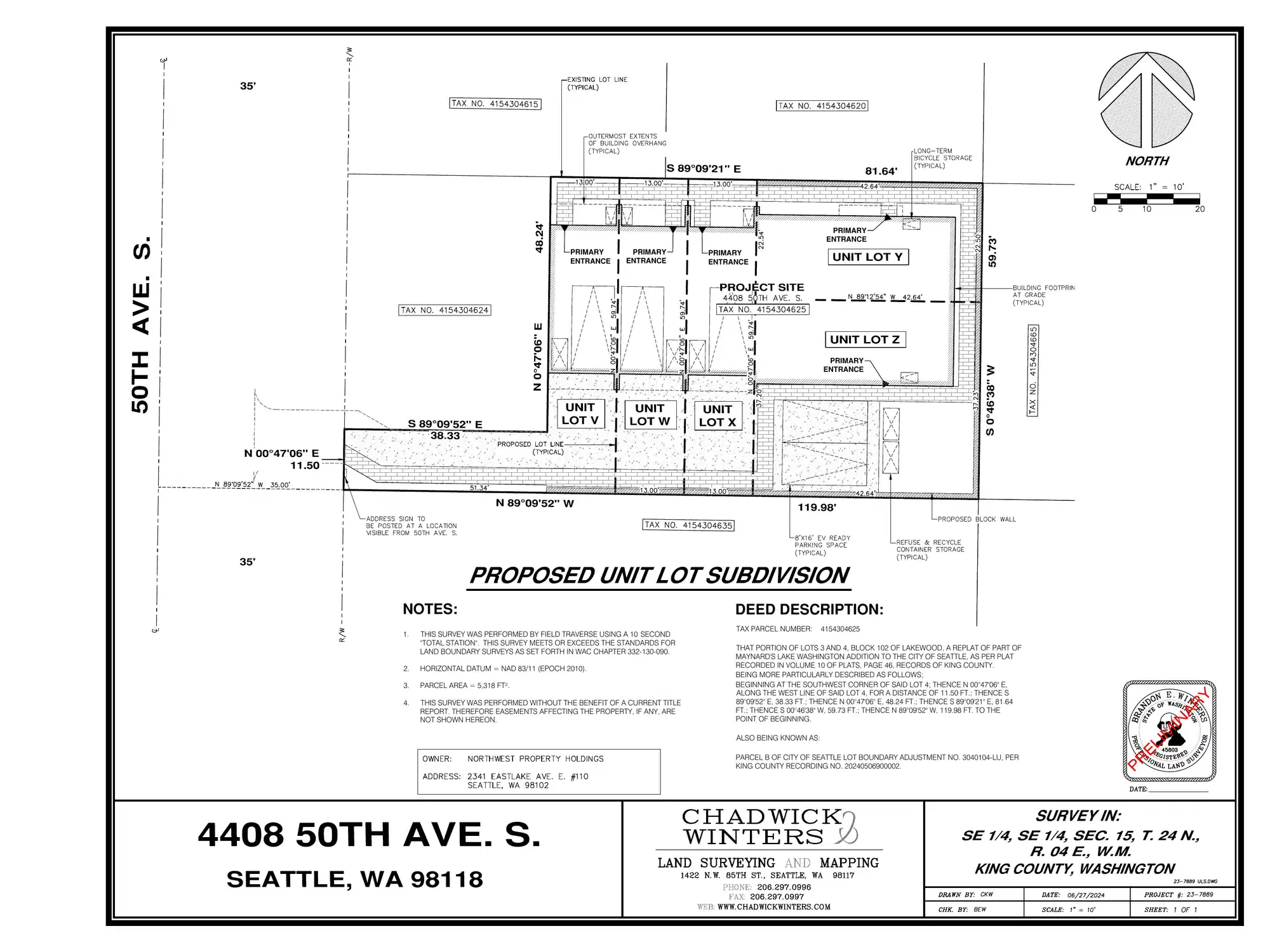 Site plan for 4408 50th Ave S