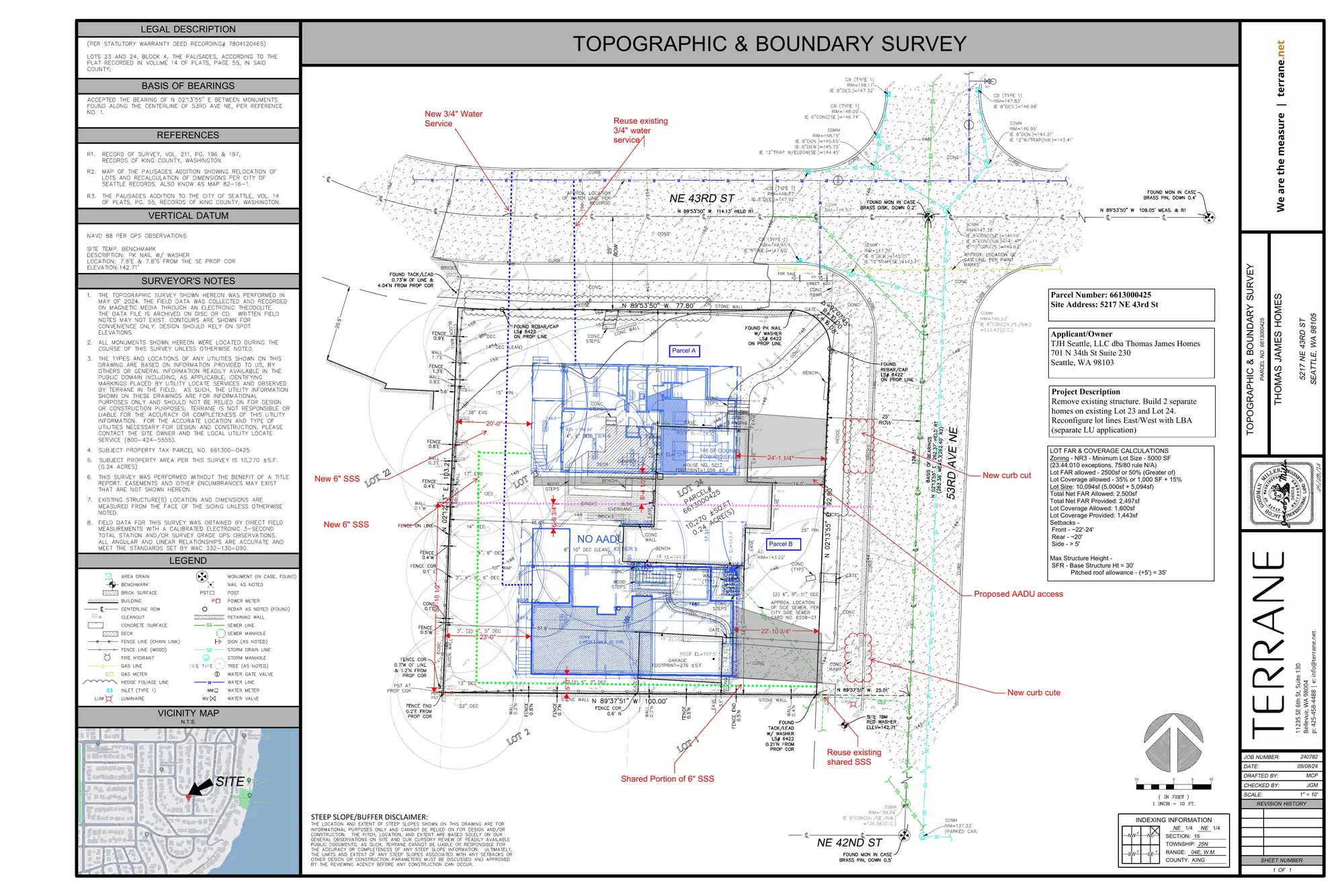 Site plan for 4237 53rd Ave NE